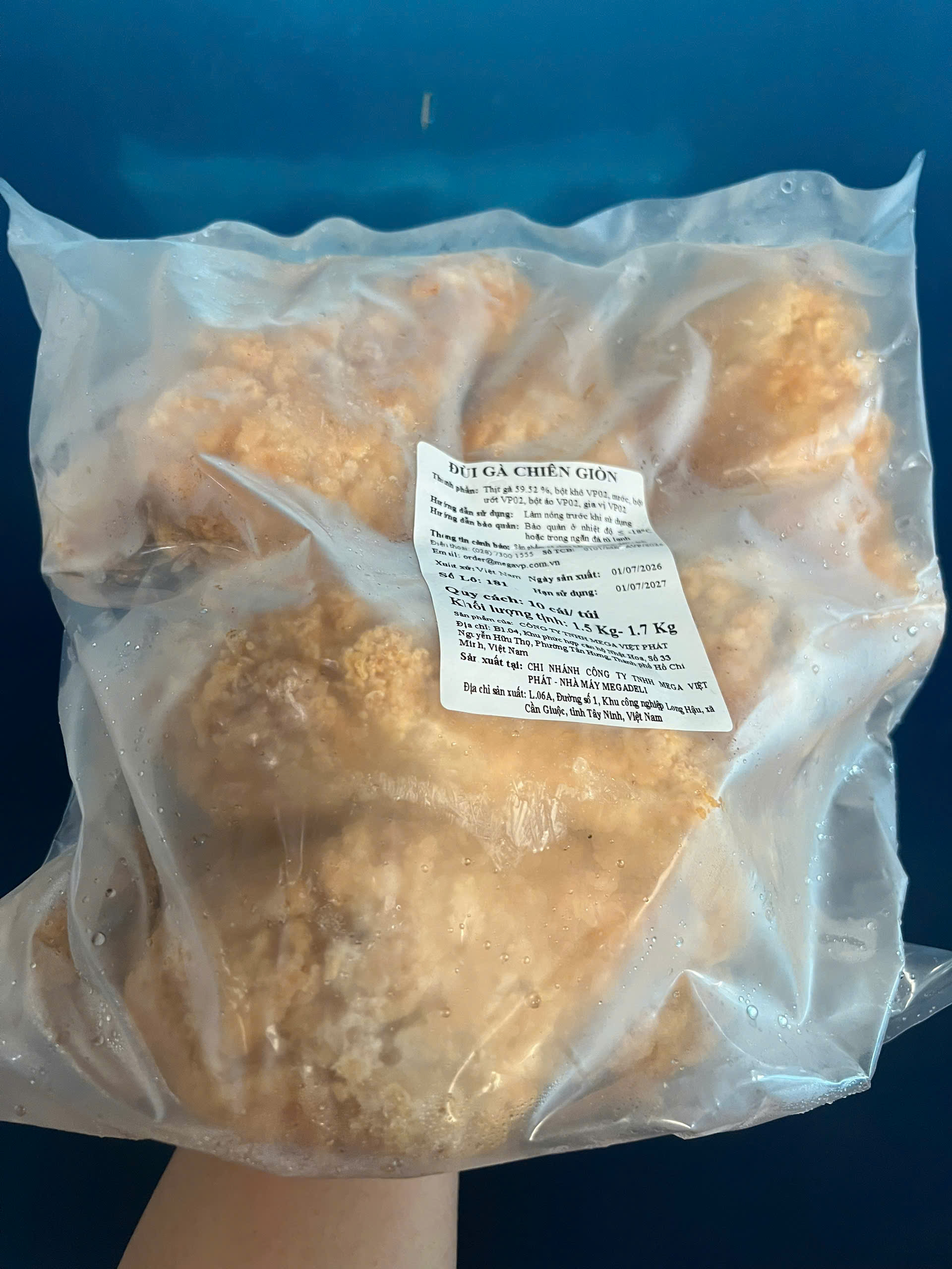 Đùi gà chiên giòn MVP (1.5-1.7kg / 10 cái / Gói)
