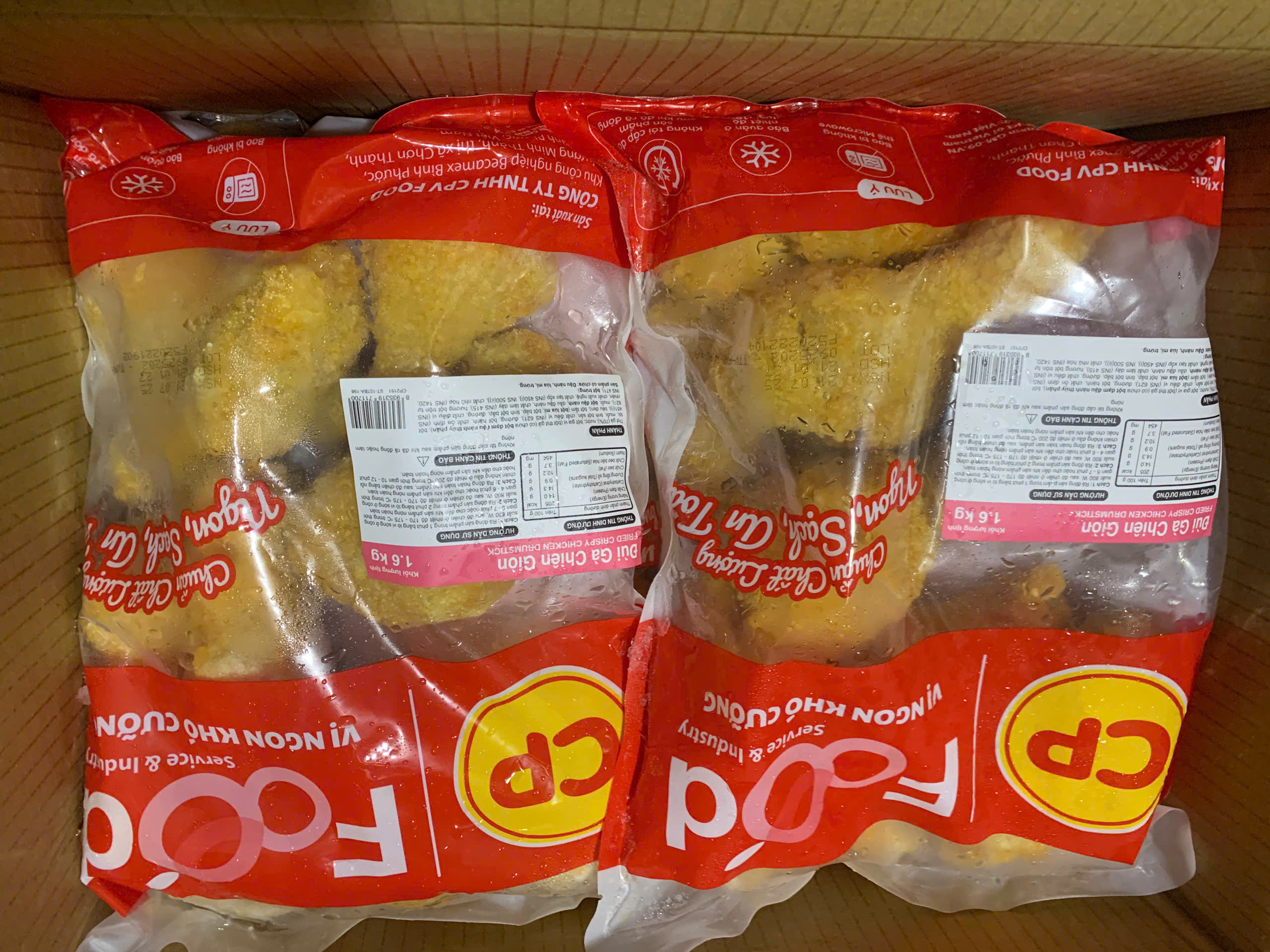 Đùi gà chiên CP size lớn (~1.6kg / 10 cái / Gói)