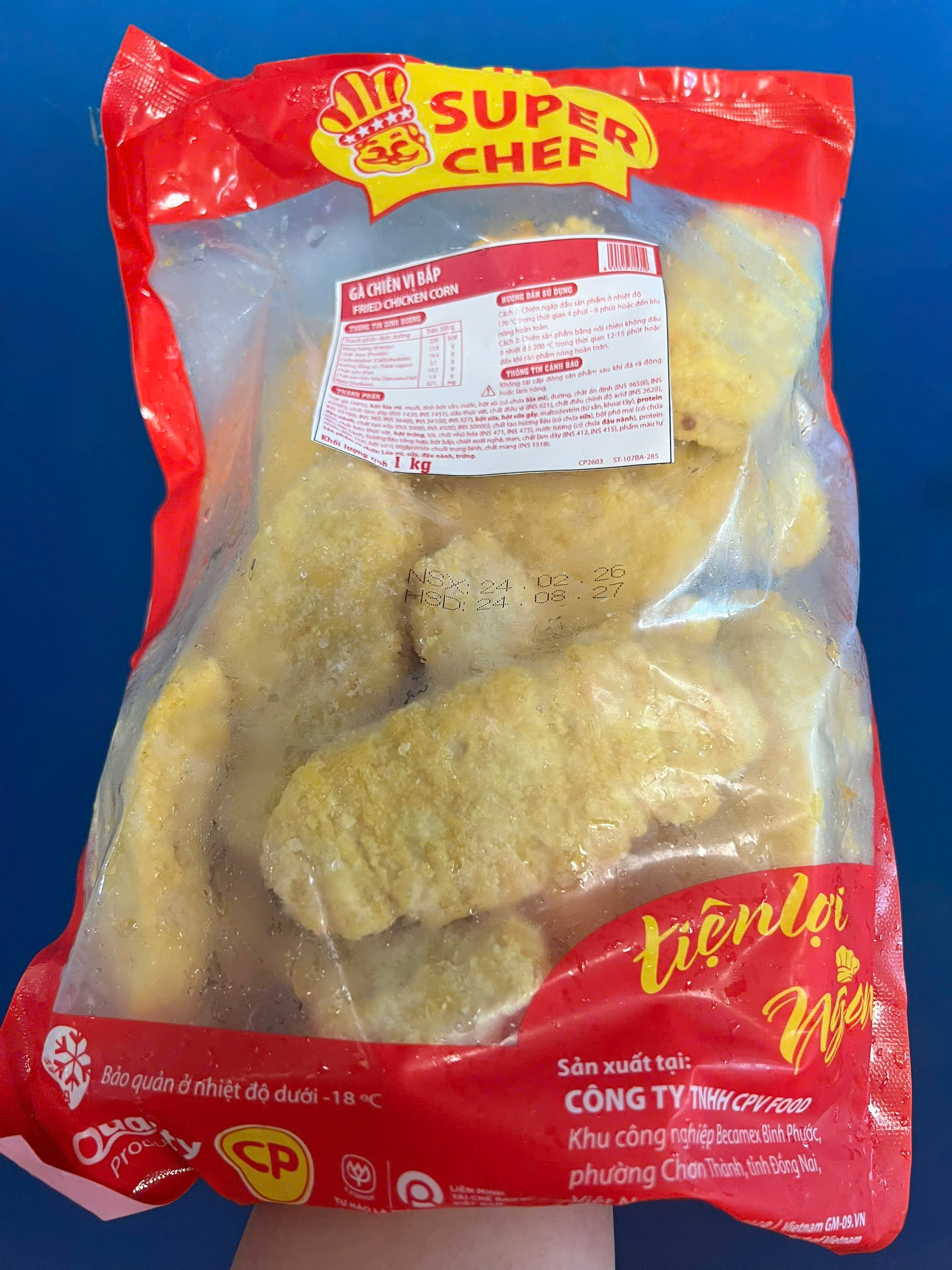 Miếng gà chiên vị bắp SC (1kg / Gói)