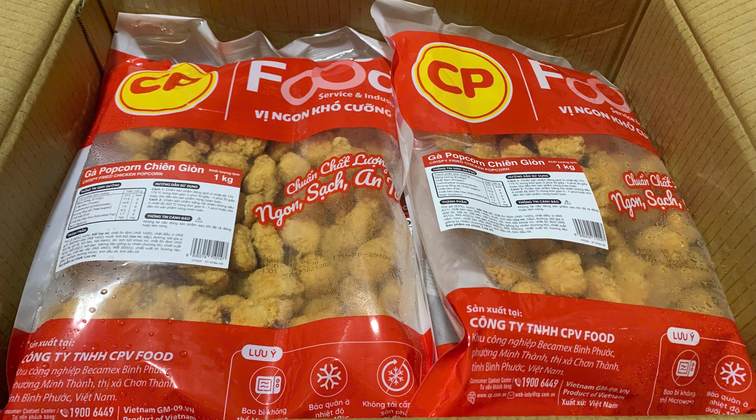 Gà popcorn CP (1kg / Gói)