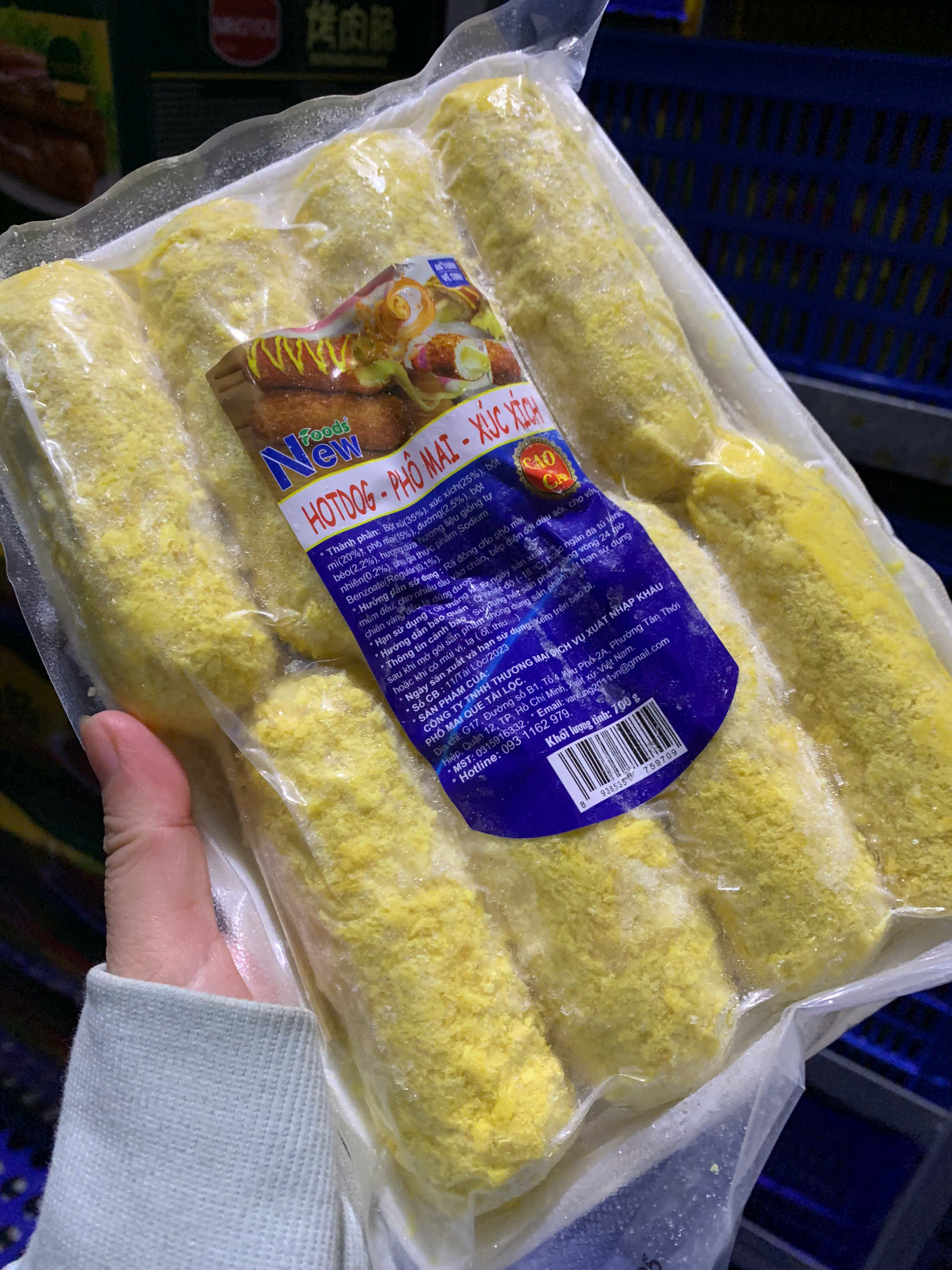 Hotdog phô mai NewFood (8 que / 770g / Gói)