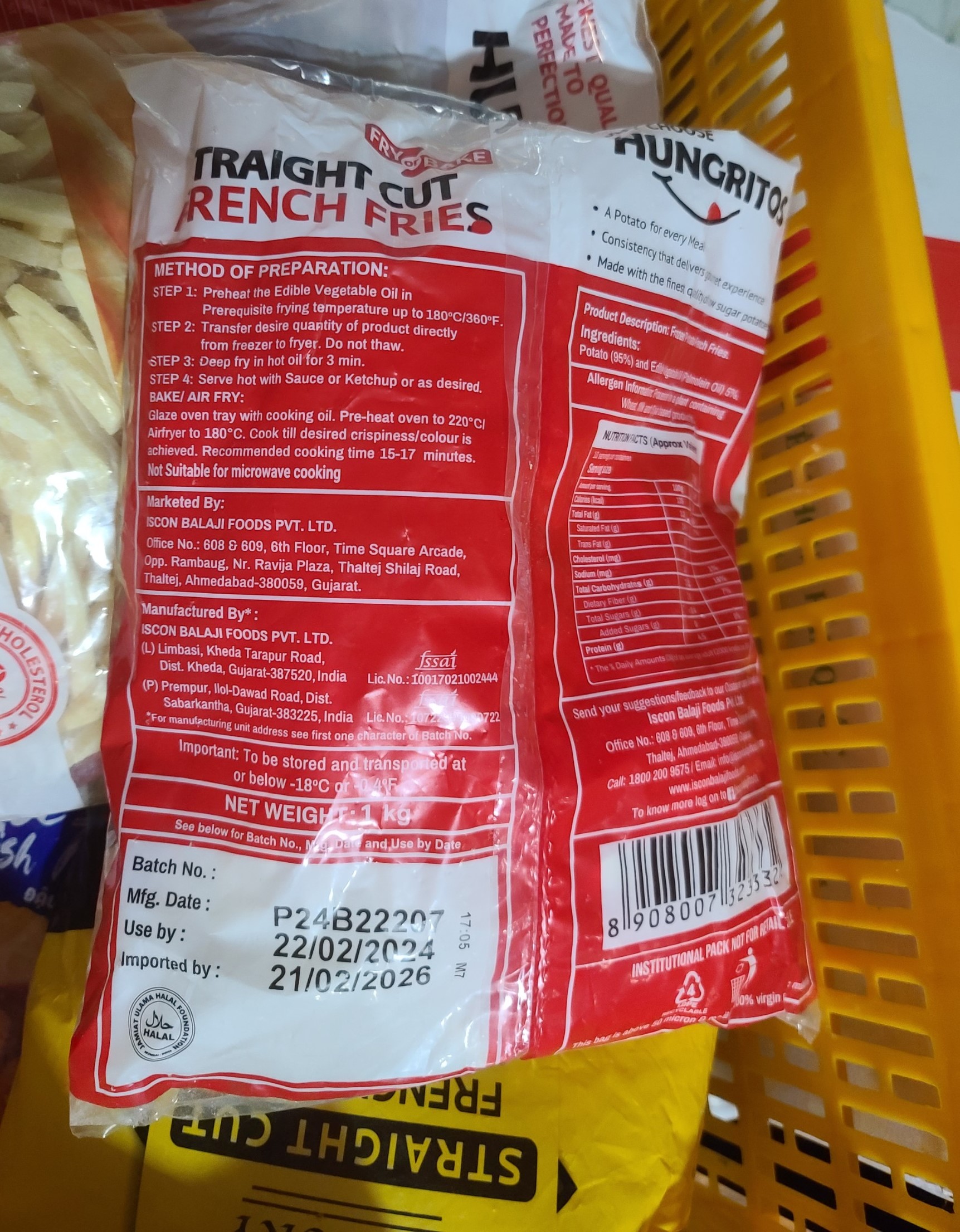Khoai tây Hungritos Cọng 10 (1kg / Gói)