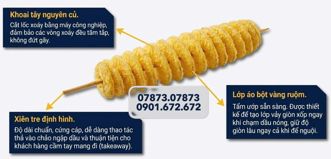 Khoai tây lốc xoáy (10 cái / 1kg / Gói)