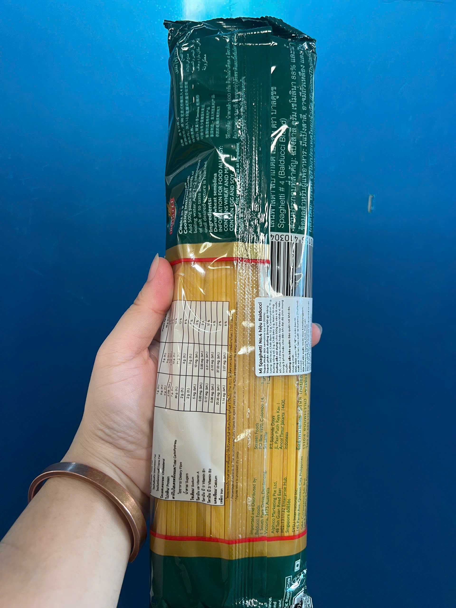 Mì ý spaghetti Balducci No.4 (500g / Gói)