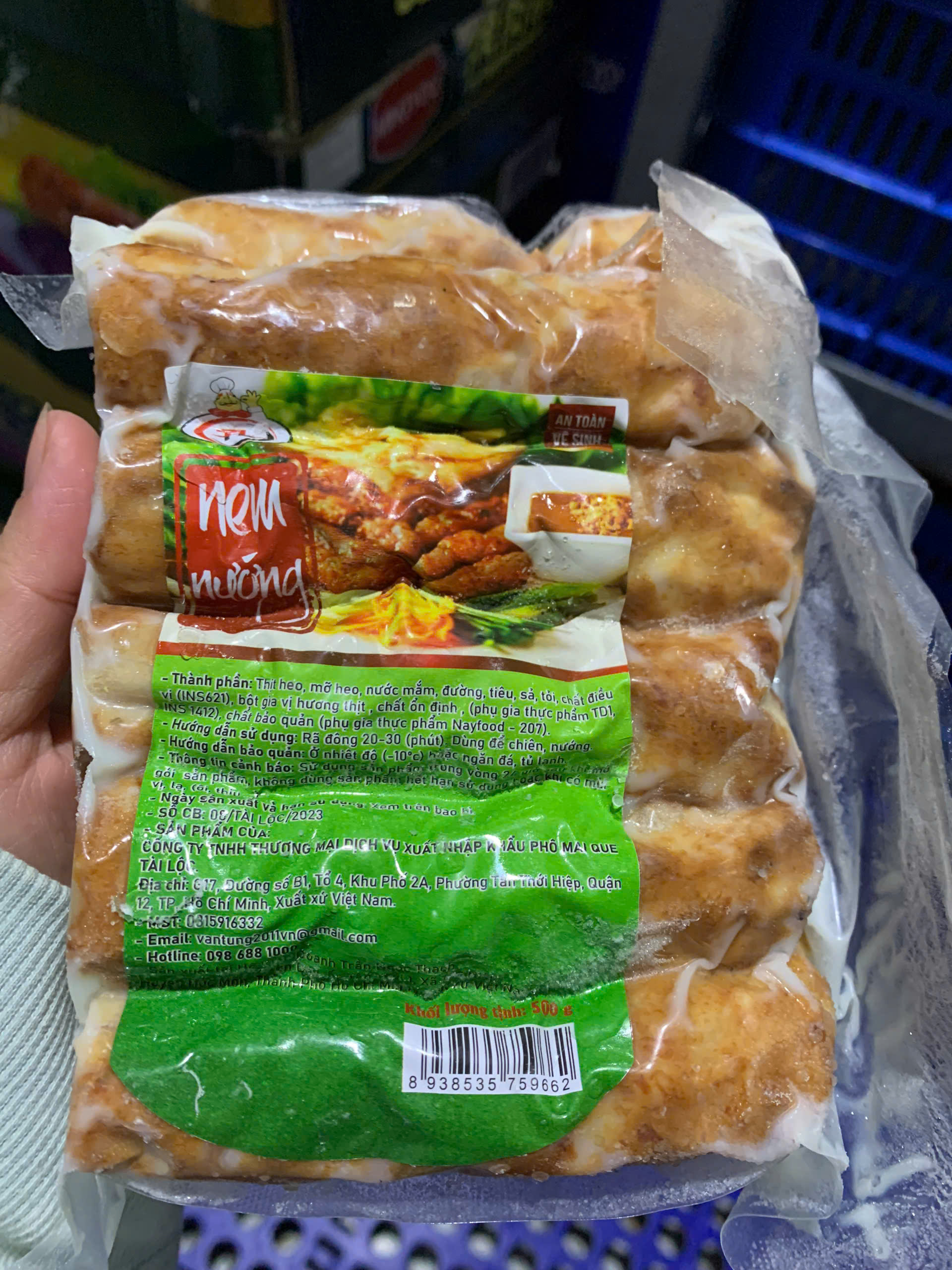 Nem nướng ngon Tài Lộc (10 cái / 500g / Gói)
