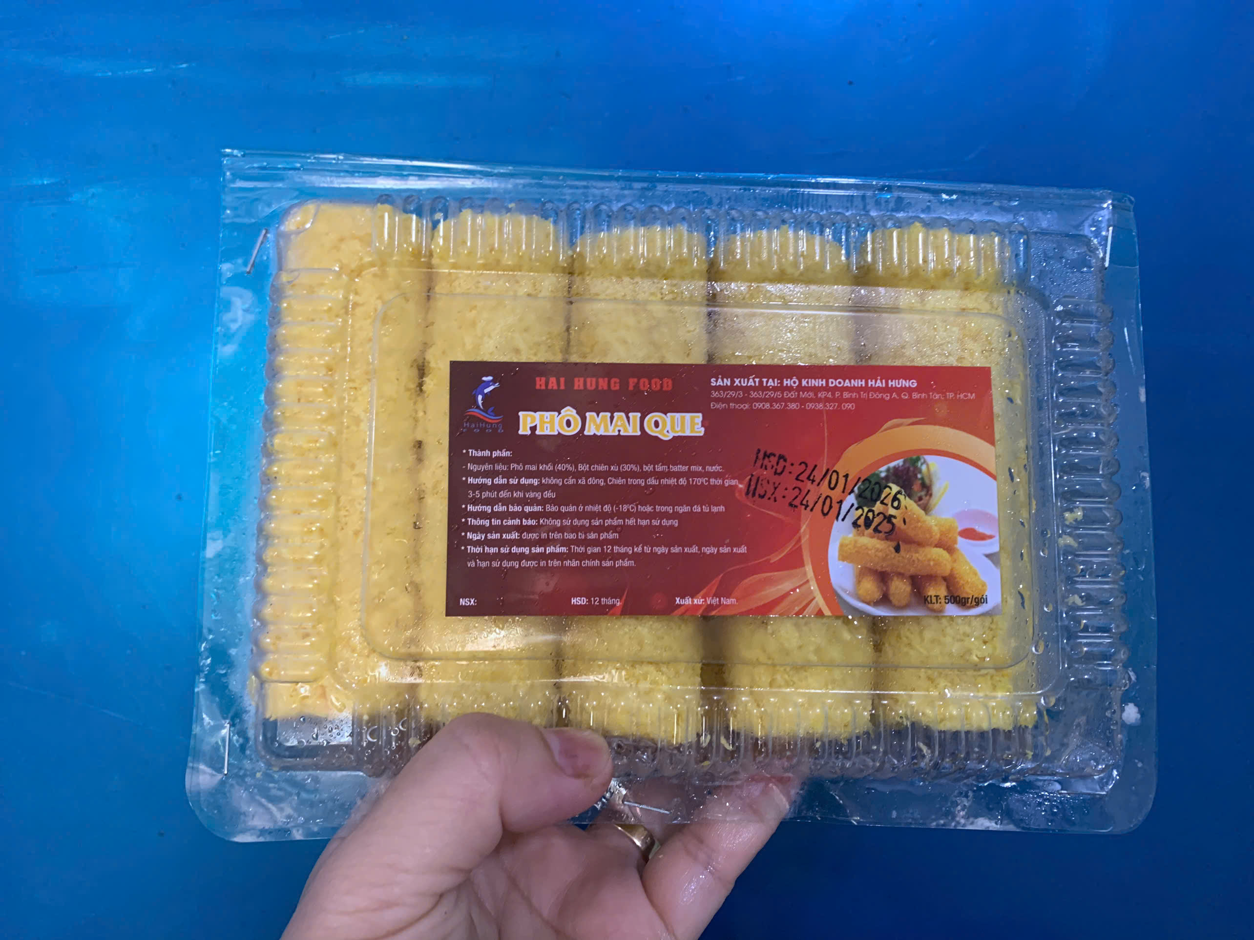 Phô mai que Hải Hưng (10 que / Gói / 500g)