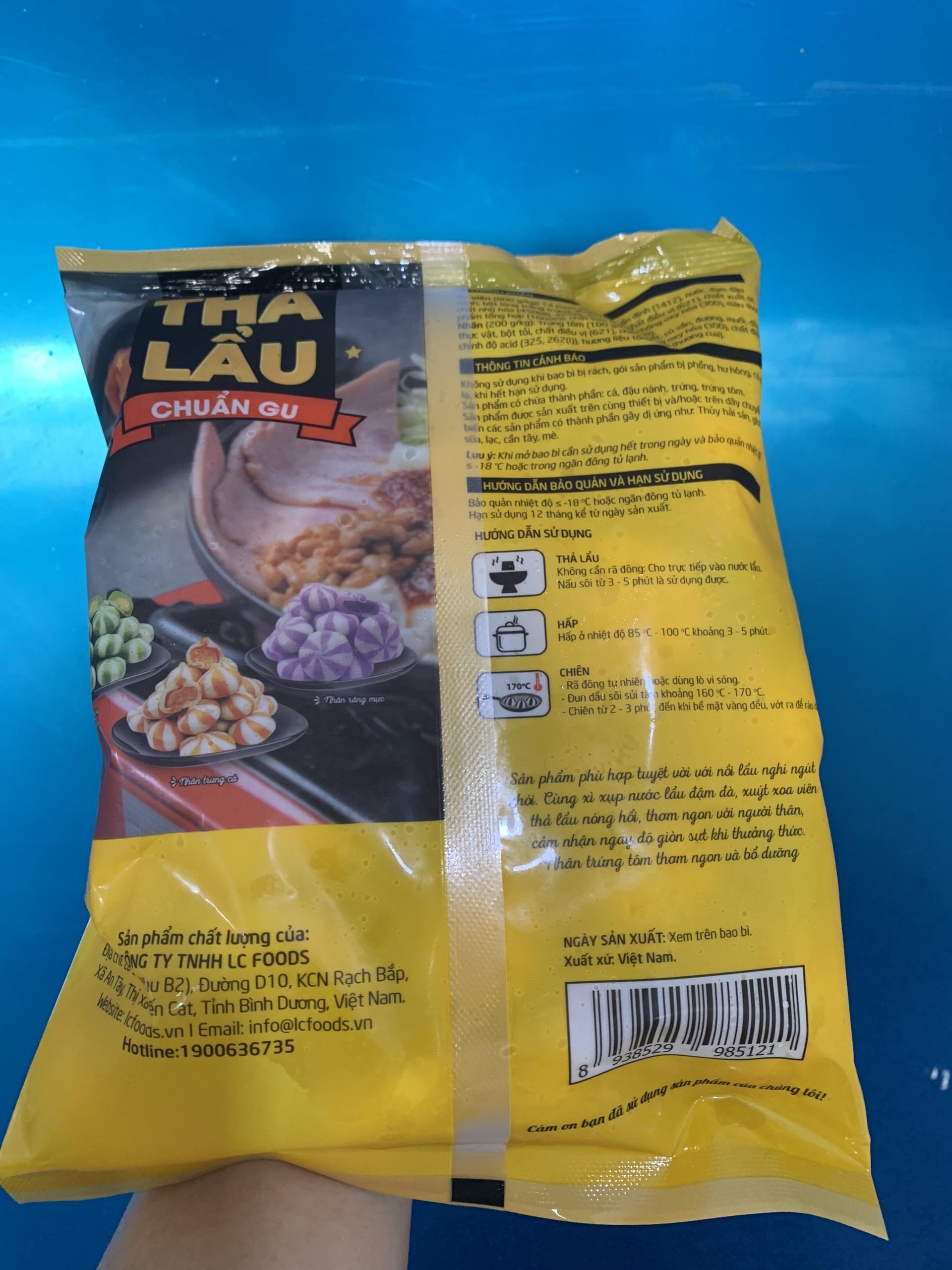 Viên thả lẩu trứng tôm LC (500g / Gói)