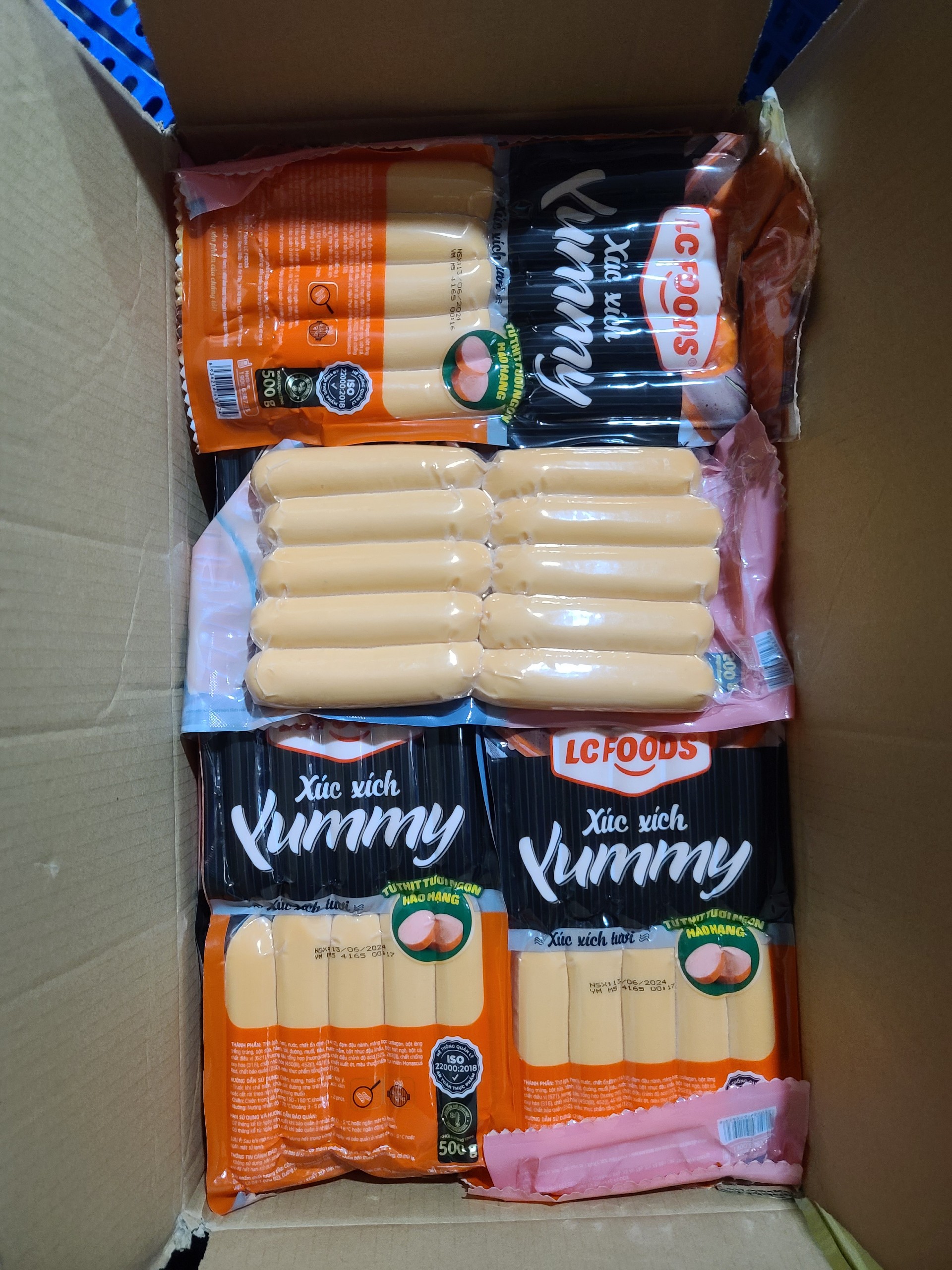 Xúc xích Yummy LC (10 cái / 500g / Gói)