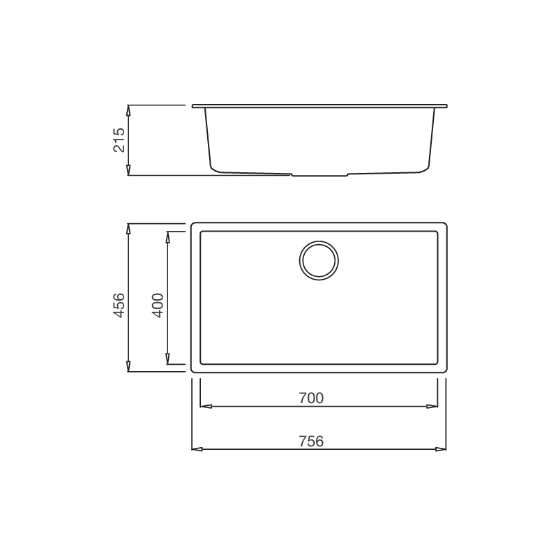 Chậu đá Malloca ZEN K 13040 / Màu đen / Phủ nano kháng khuẩn