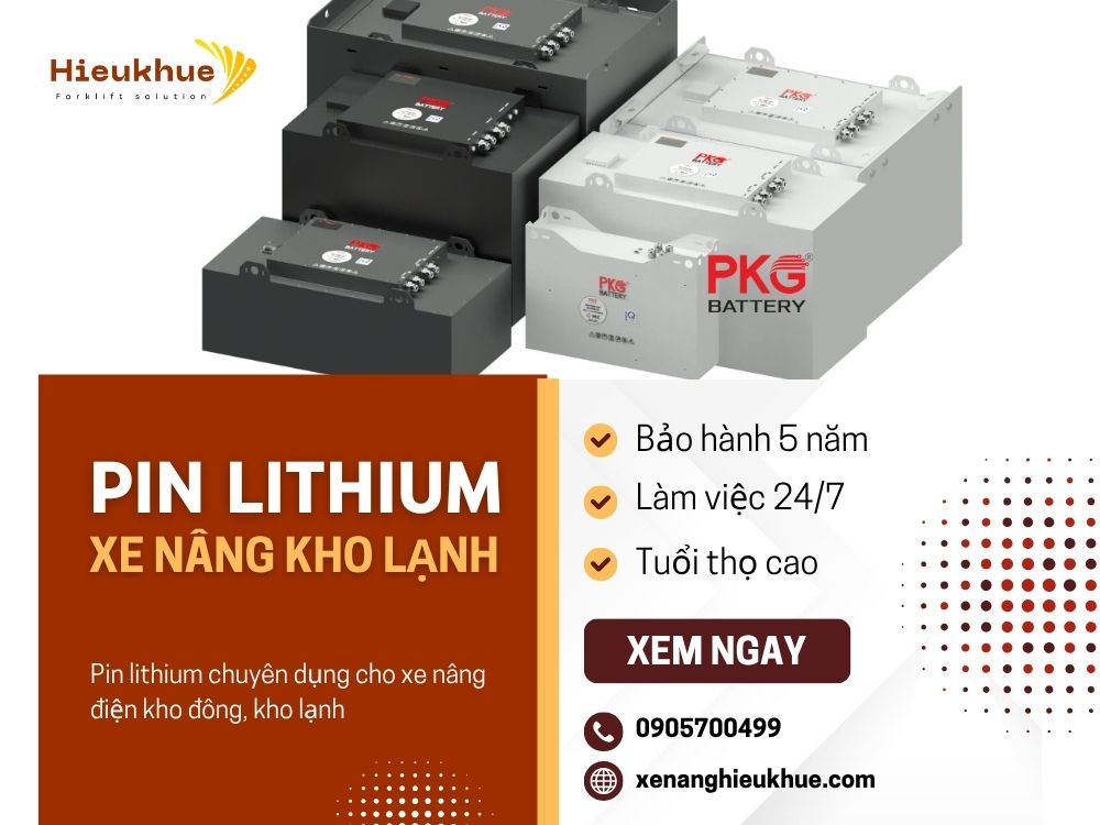 Pin Lithium Xe Nâng Điện Cho Kho Lạnh - Giải Pháp Ổn Định