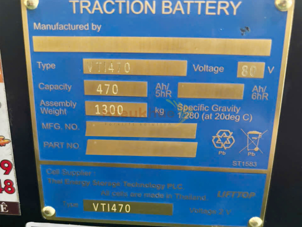 Bình điện xe nâng LIFTTOP 80V-470Ah Model VTI470 Giá Tốt Nhất