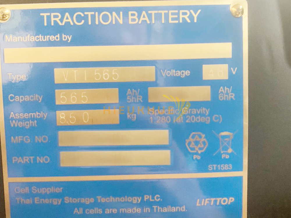 Bình điện xe nâng LIFTTOP 48V-565Ah Model VTI565 Độ Bền Cao, Giá Tốt