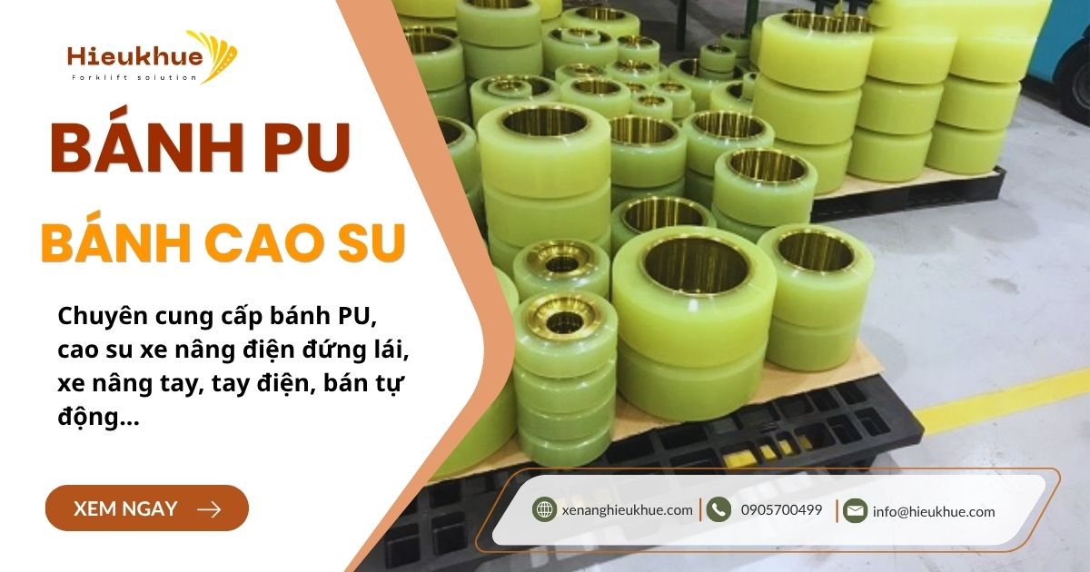 Bánh PU, Cao Su xe nâng điện đứng lái
