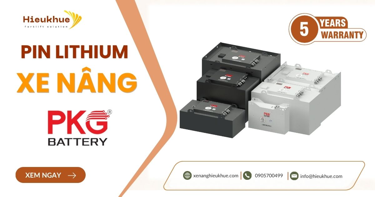 Pin Lithium Xe Nâng PKG, Sạc Lithium PKG