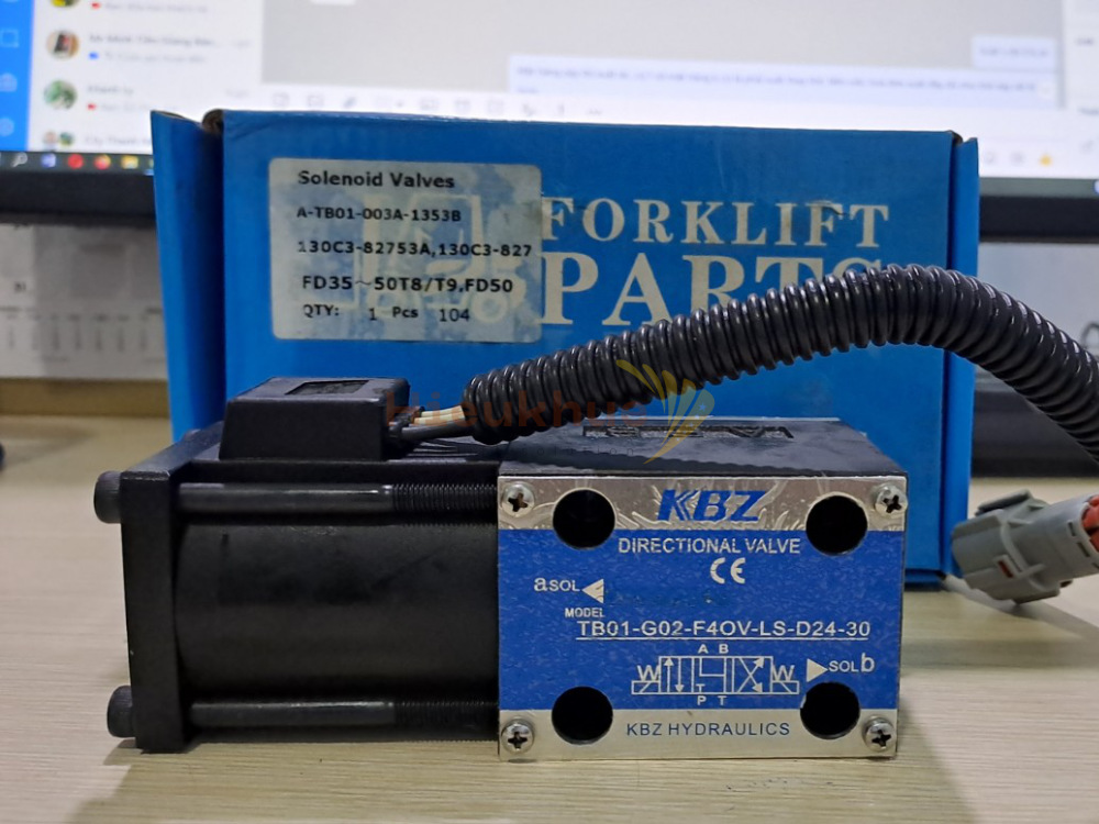 Van solenoid chuyển số 24V hiệu KBZ model TB01-G02-F4OV-LS-D24-30
