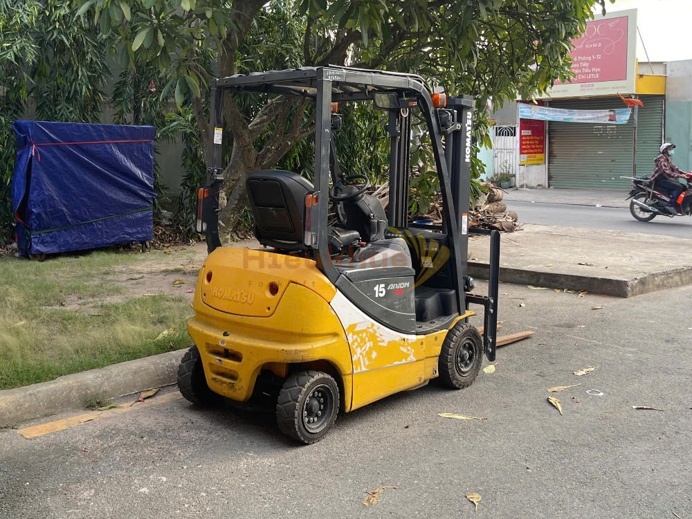 Xe nâng điện ngồi lái KOMATSU FB15-12 năm 2021, nâng cao 3m