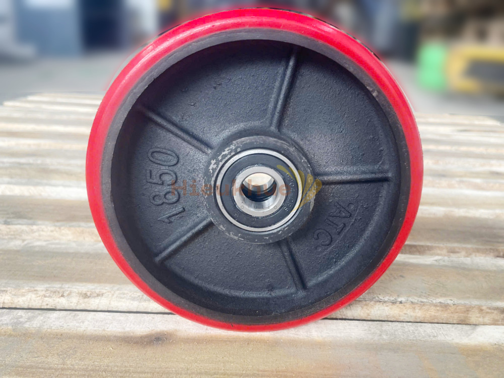 Bánh PU xe nâng tay 180x50 mới 100% chịu tải tốt, giá rẻ