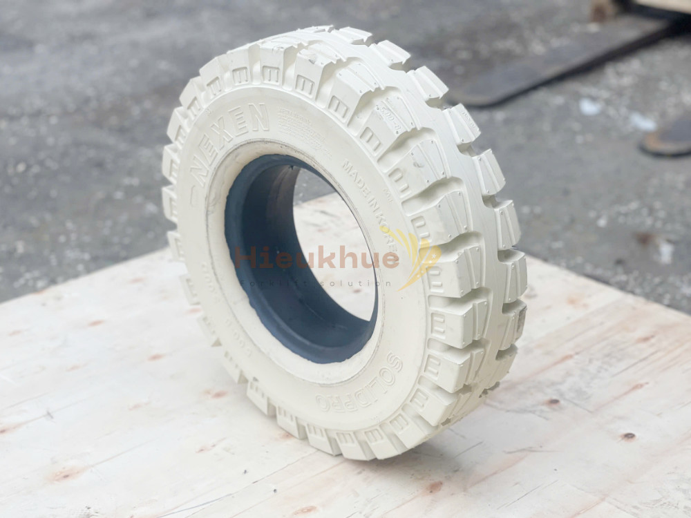Lốp đặc trắng xe nâng hiệu NEXEN SOLID PRO MTP size 500-8 Hàn Quốc