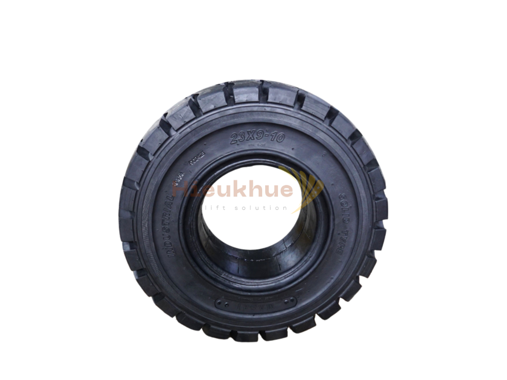 Lốp đặc xe nâng hiệu MASAI size 23x9-10 thương hiệu Thái Lan
