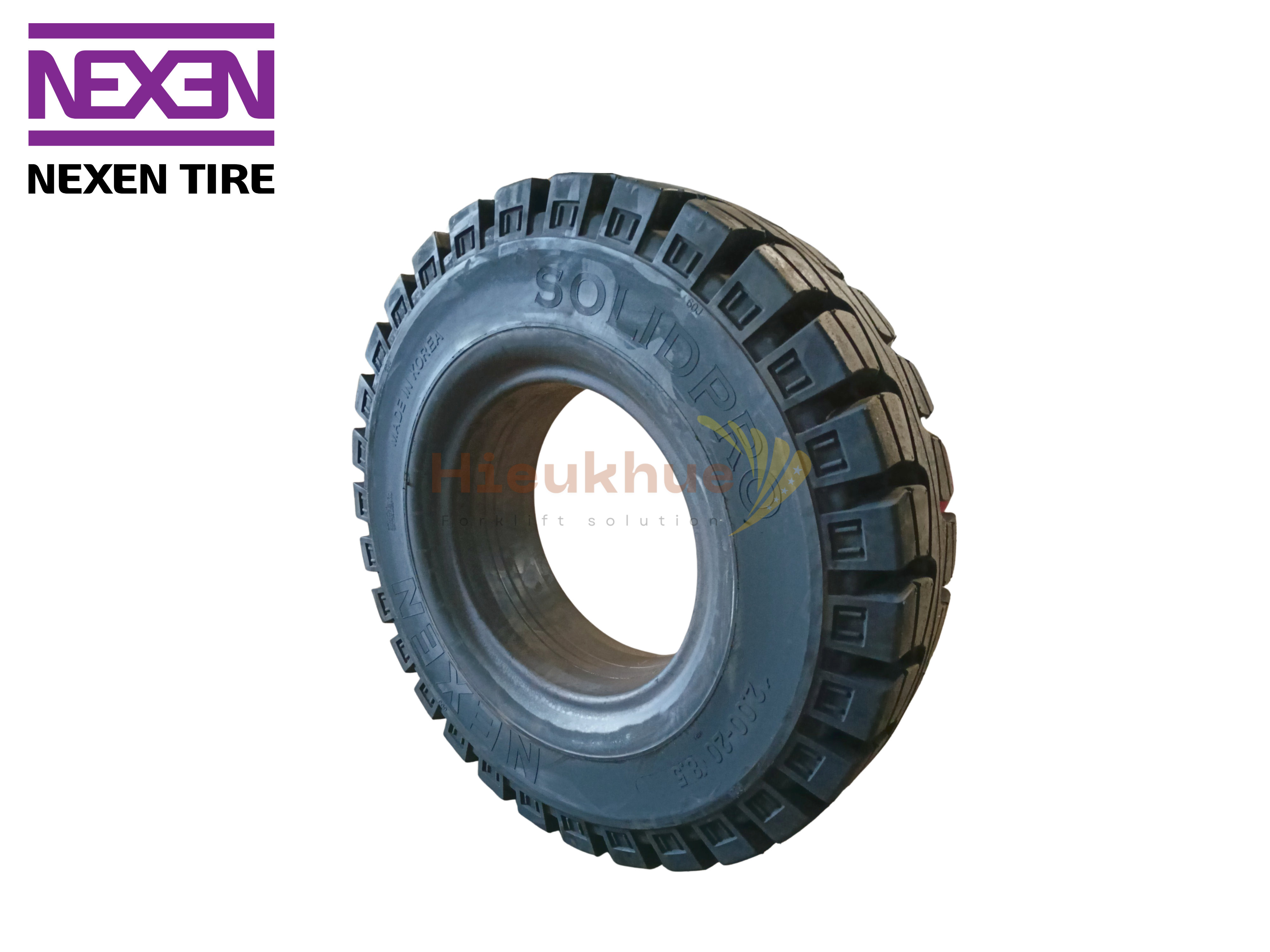 Lốp đặc xe nâng hiệu NEXEN SOLID PRO MTP size 12.00-20 Hàn Quốc