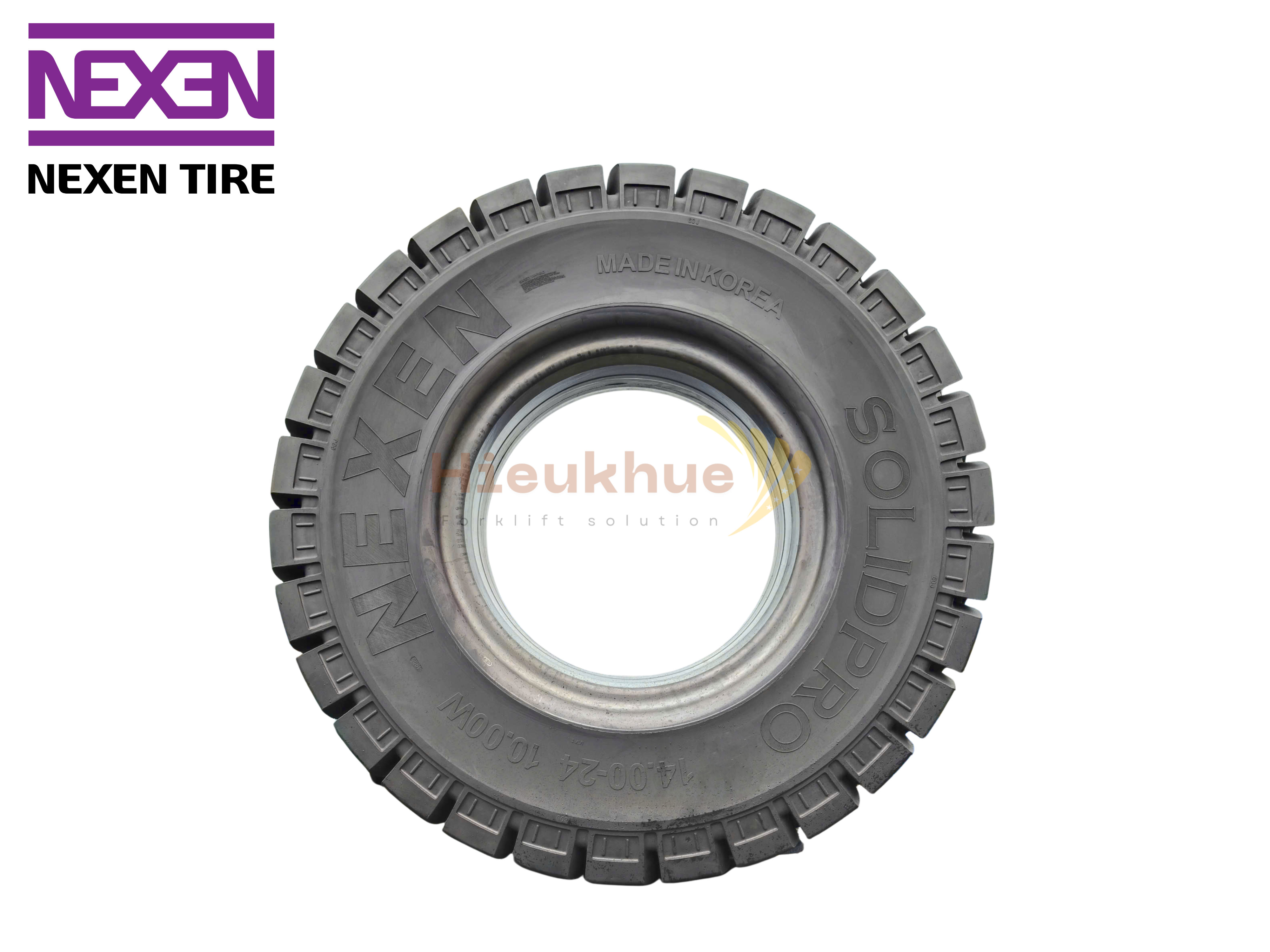 Lốp đặc xe nâng hiệu NEXEN SOLID PRO MTP size 14.00-24 Hàn Quốc