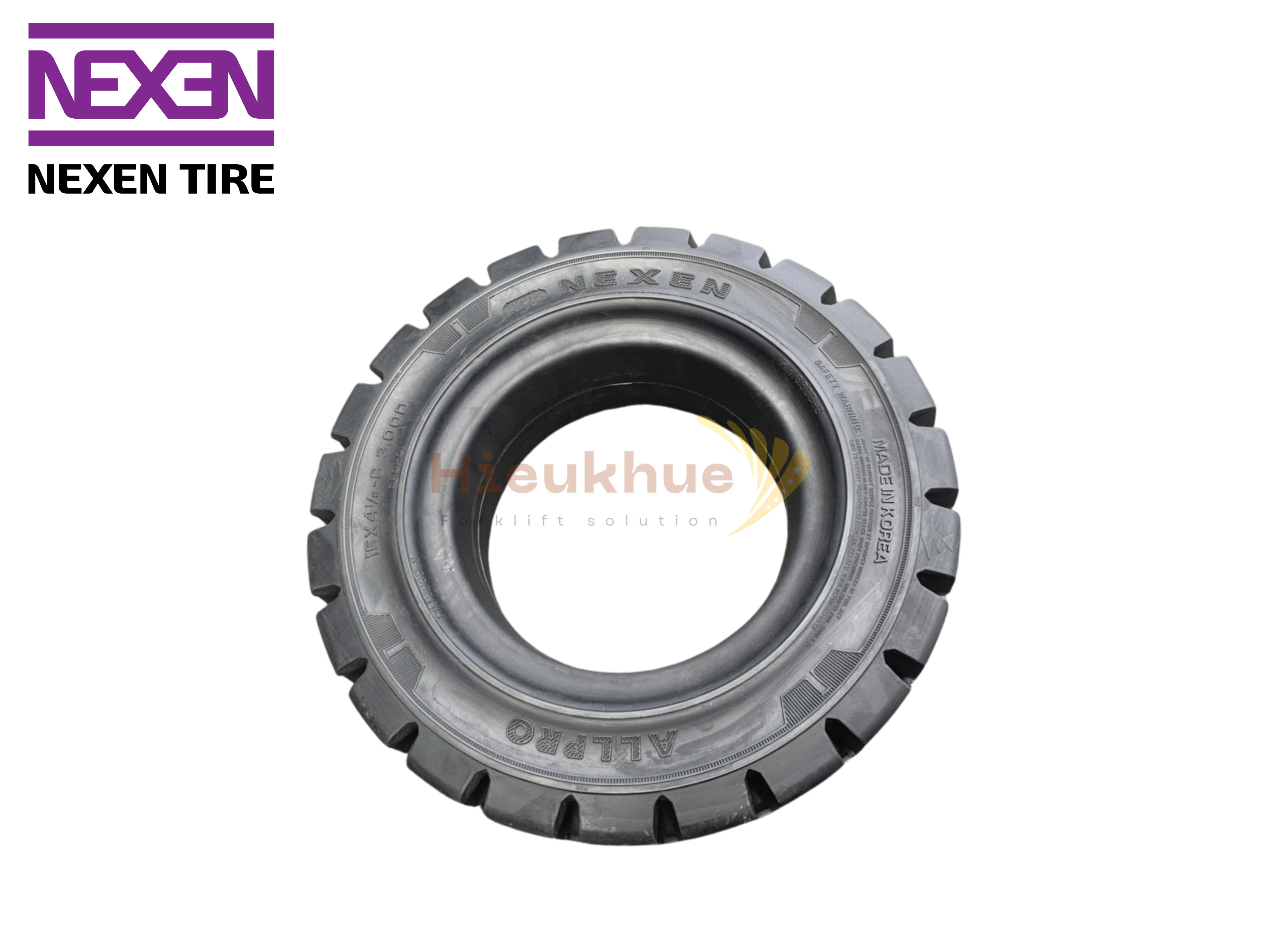 Lốp đặc xe nâng hiệu NEXEN ALL PRO size 15x41/2-8 Hàn Quốc