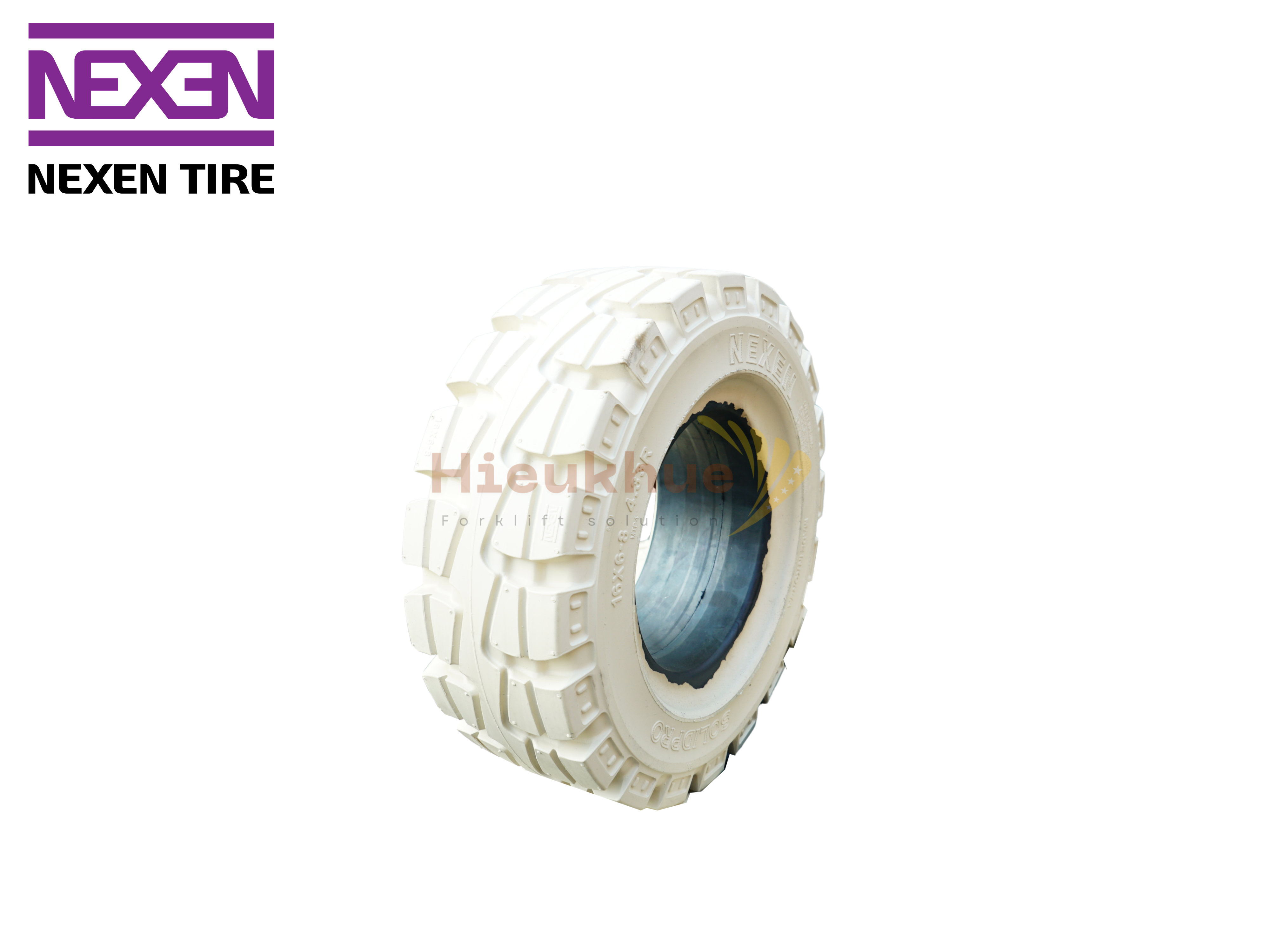 Lốp đặc trắng xe nâng hiệu NEXEN SOLID PRO MTP size 16x6-8 Hàn Quốc