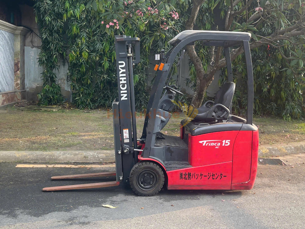 Xe nâng điện ngồi lái NICHIYU FBT15PN-80B-300 năm 2021, nâng cao 3m