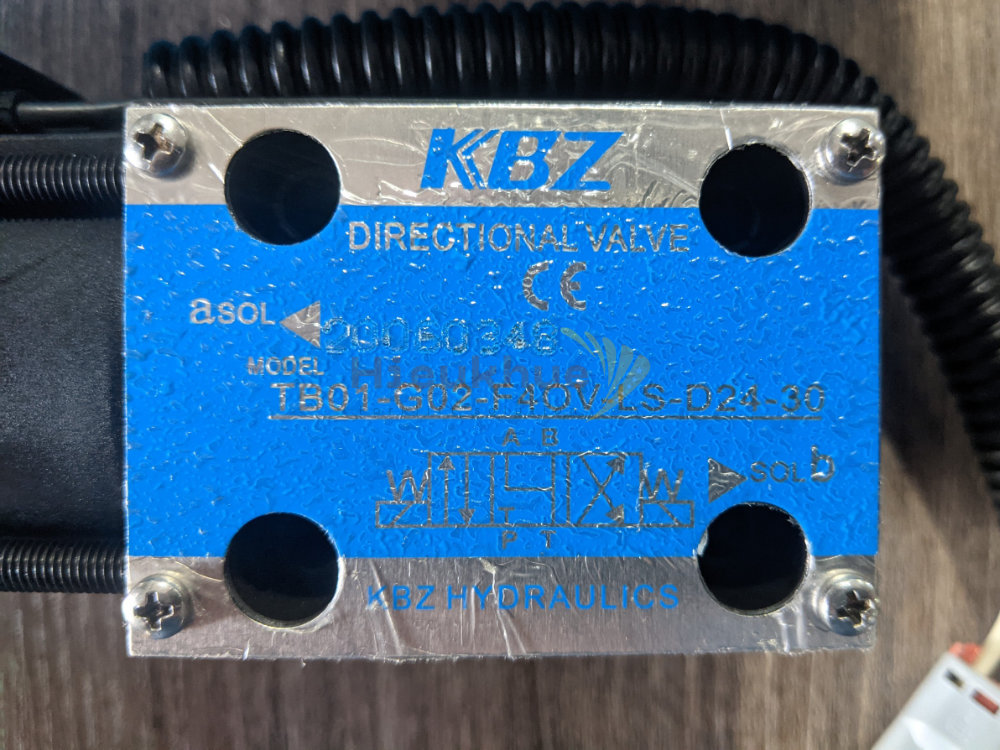 Van solenoid chuyển số 24V hiệu KBZ model TB01-G02-F4OV-LS-D24-30
