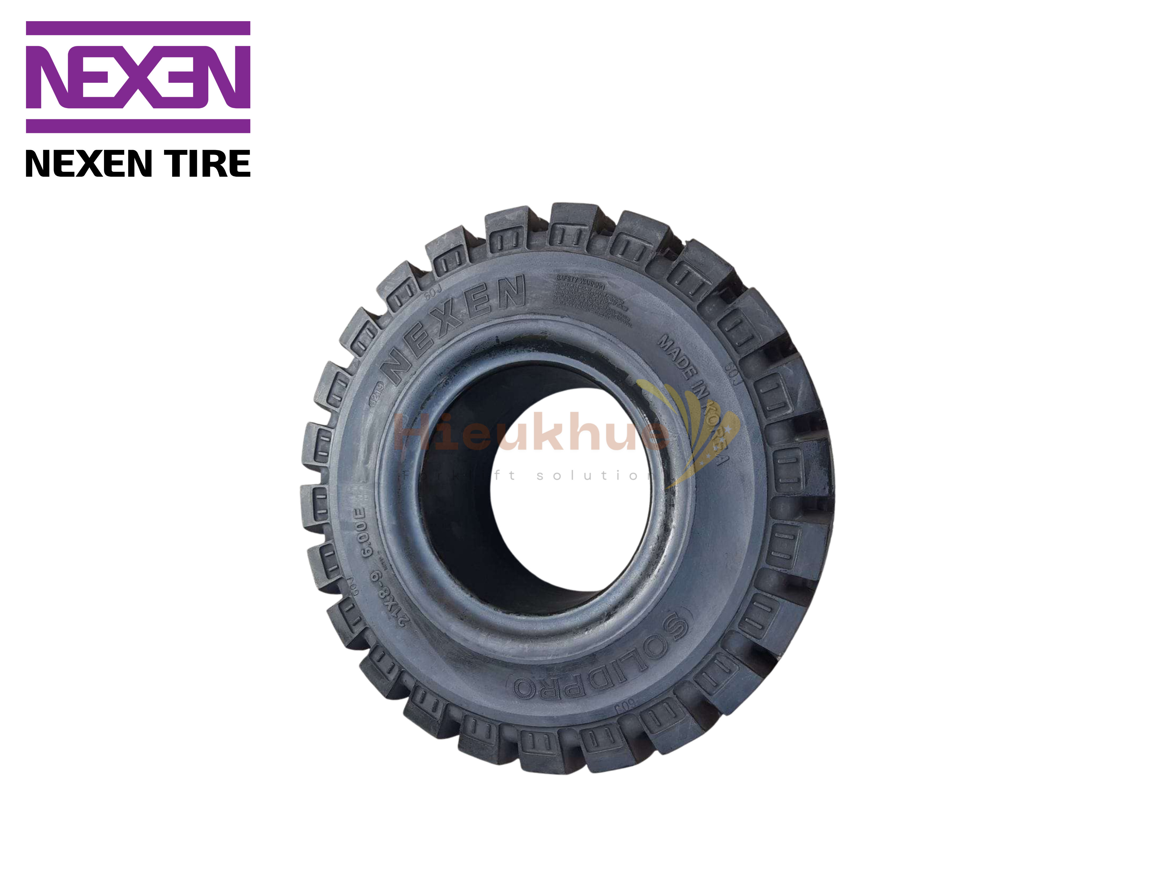 Lốp đặc xe nâng hiệu NEXEN SOLID PRO MTP size 21x8-9 Hàn Quốc