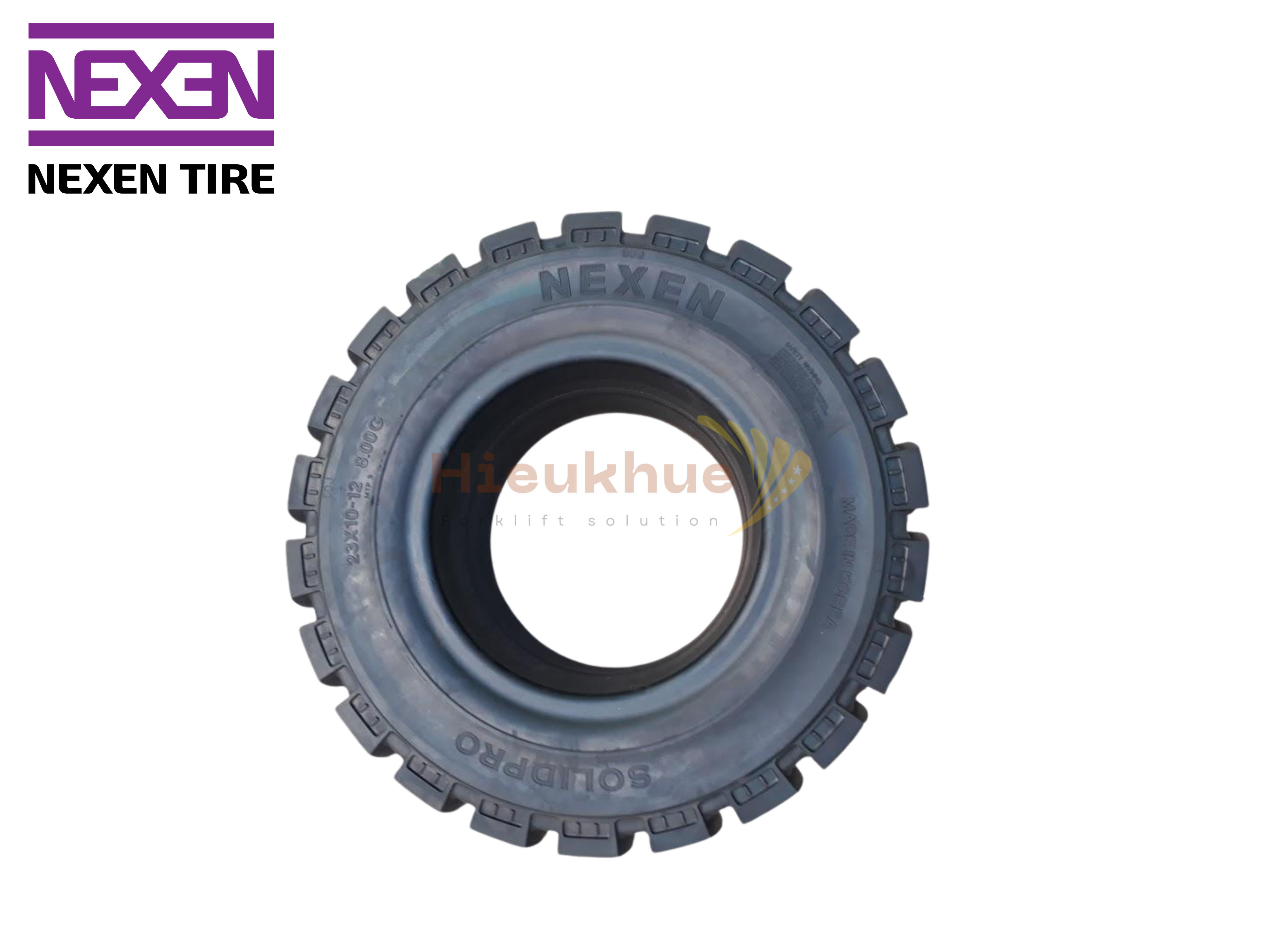 Lốp đặc xe nâng hiệu NEXEN SOLID PRO MTP size 23x10-12Hàn Quốc
