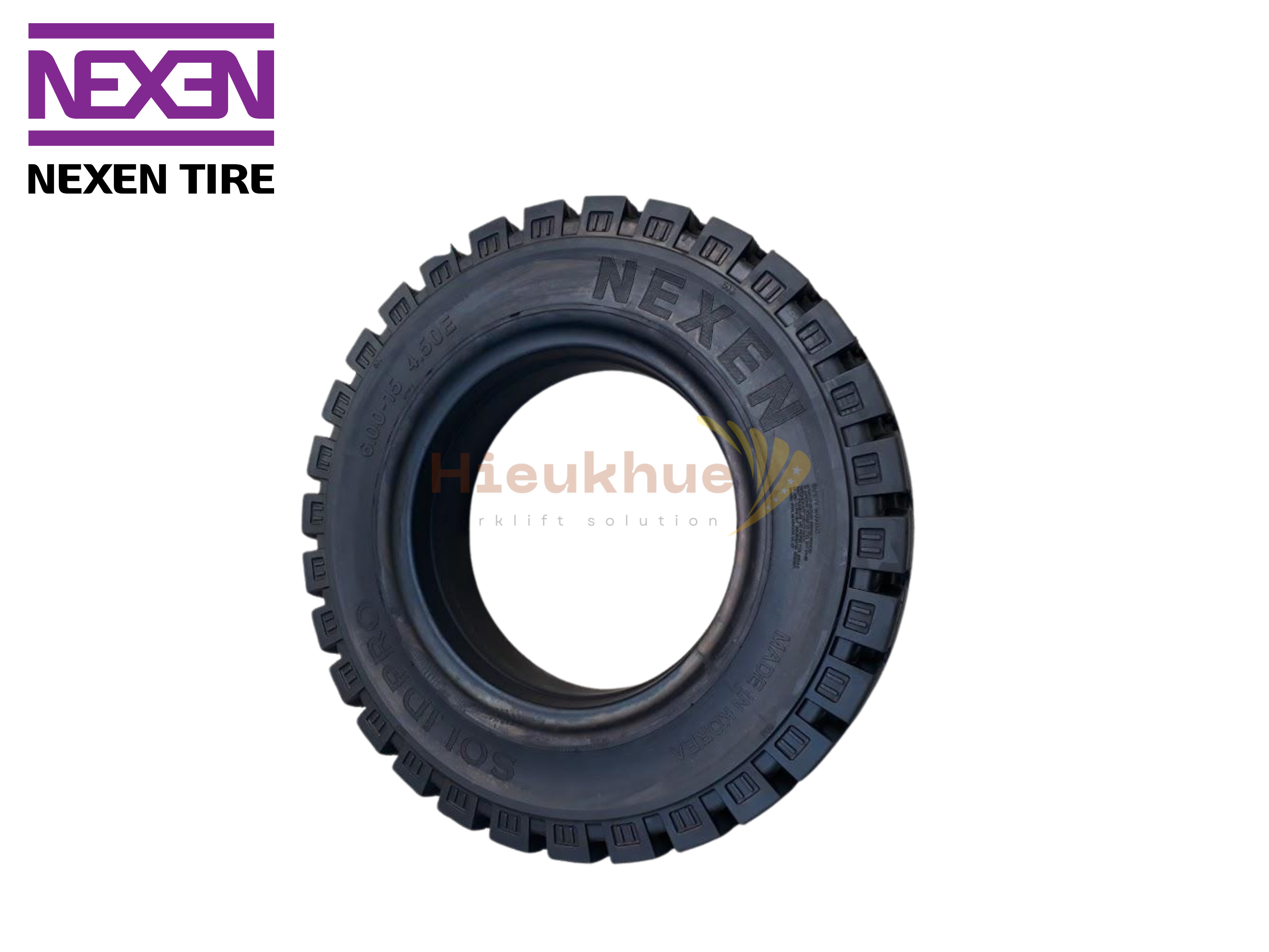 Lốp đặc xe nâng hiệu NEXEN SOLID PRO MTP size 600-15 Hàn Quốc