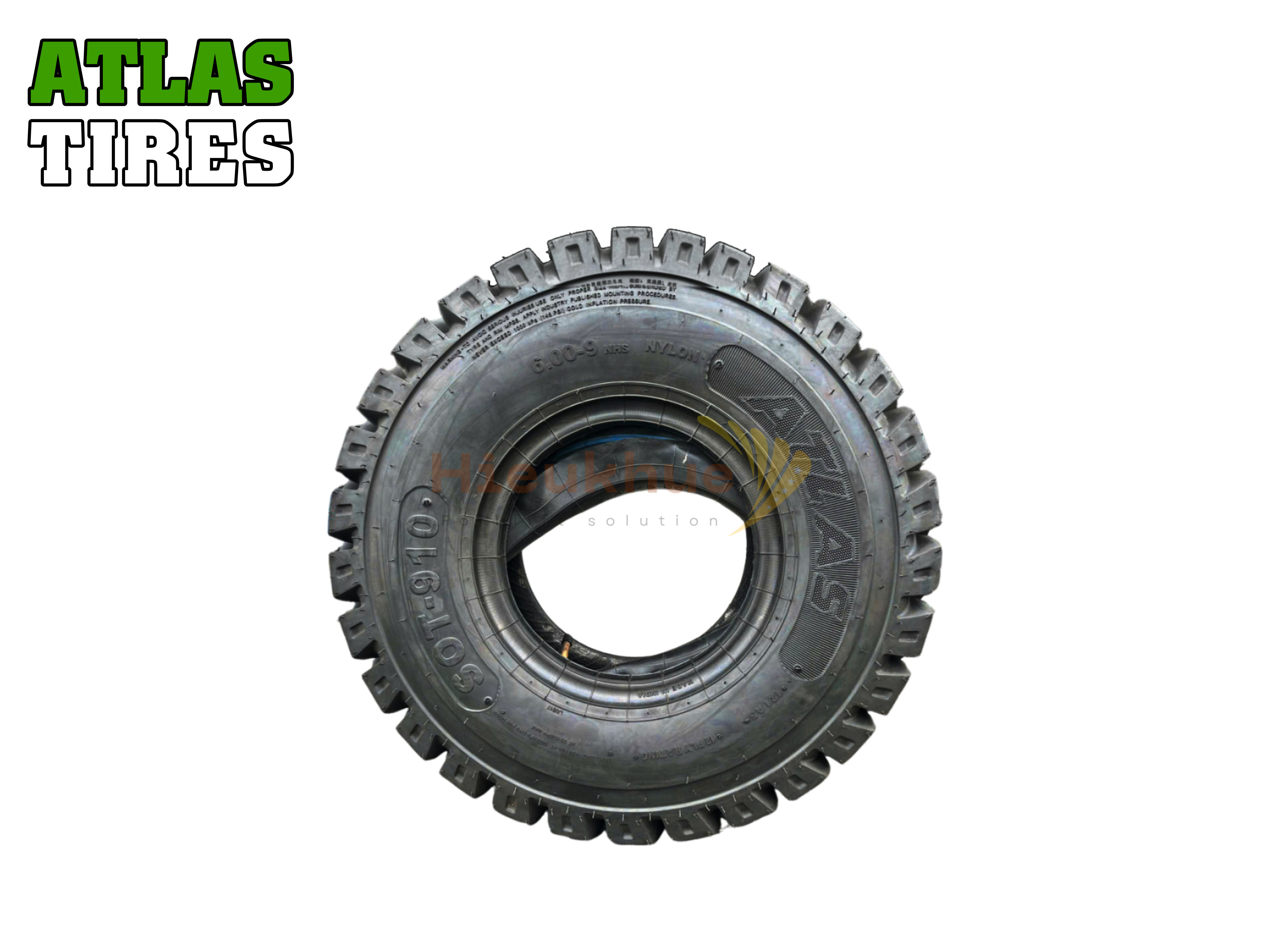 Lốp hơi xe nâng hiệu ATLAS size 600-9 thương hiệu Ấn Độ