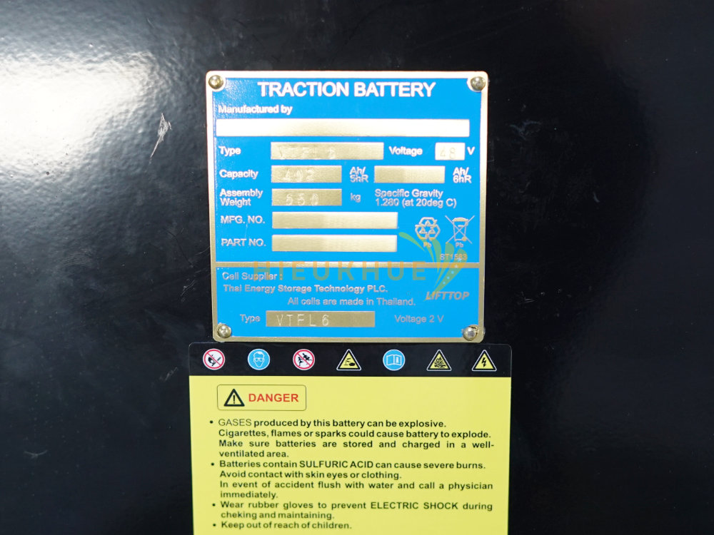 Bình điện xe nâng LIFTTOP 48V-402Ah Model VTFL6 Giá Tốt Nhất, Sẵn Hàng