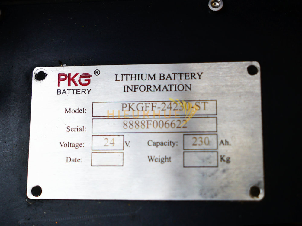 Pin Lithium xe nâng PKG 24V-230Ah Model: PKGFF-24230V3