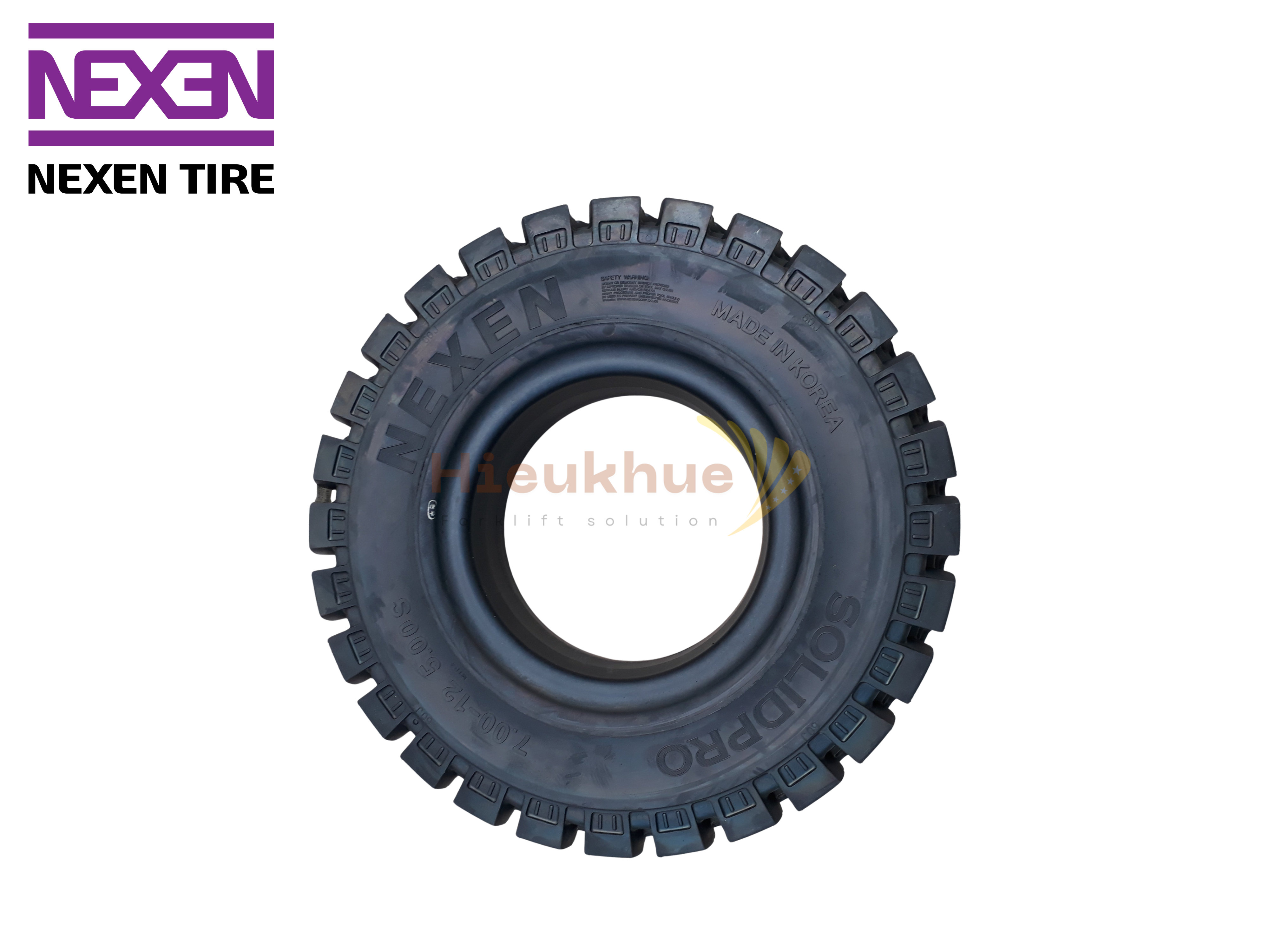Lốp đặc xe nâng hiệu NEXEN SOLID PRO MTP size 700-12 thương hiệu Hàn Quốc