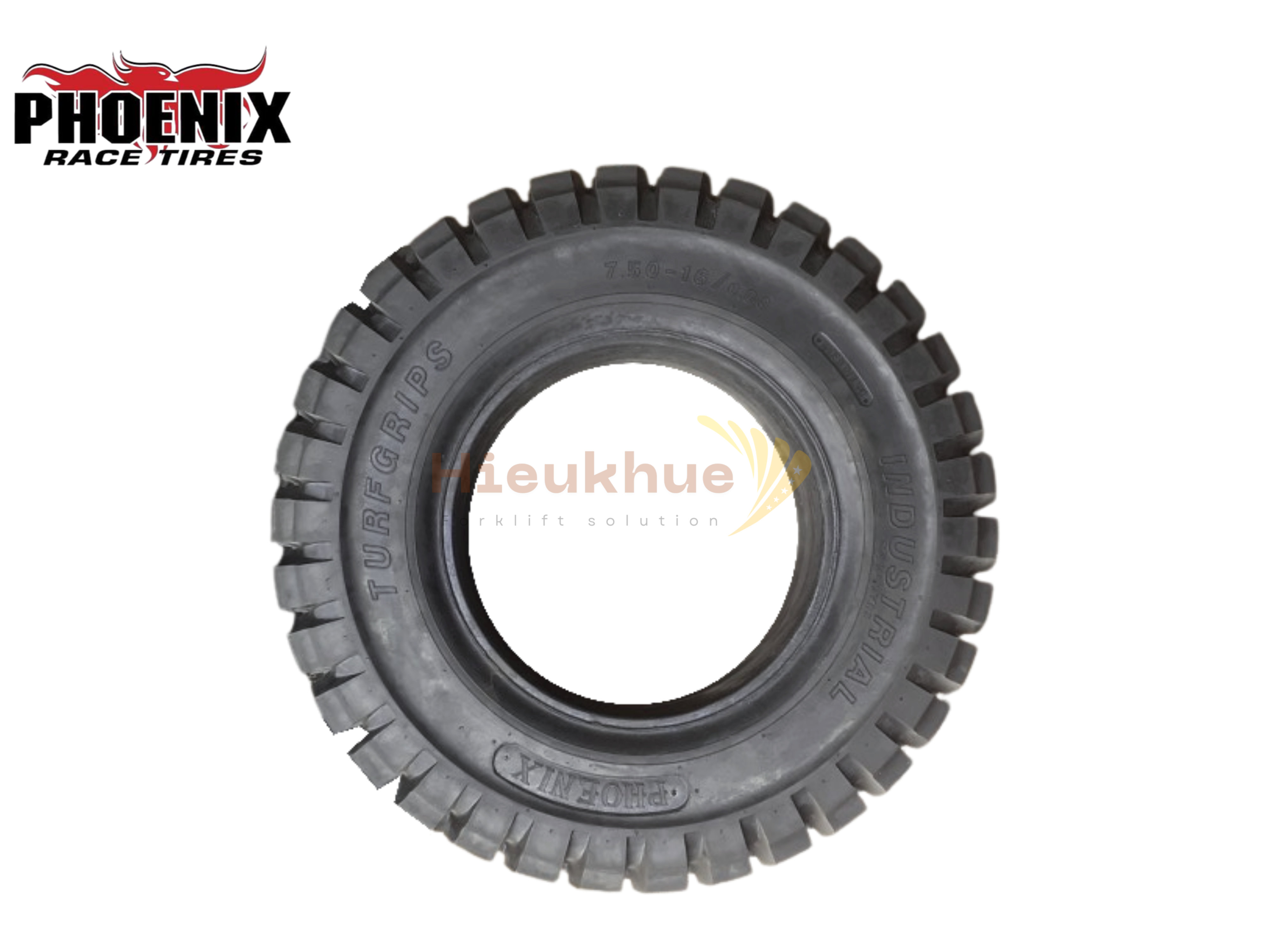 Lốp đặc xe nâng hiệu PHOENIX size 750-16 thương hiệu Thái Lan