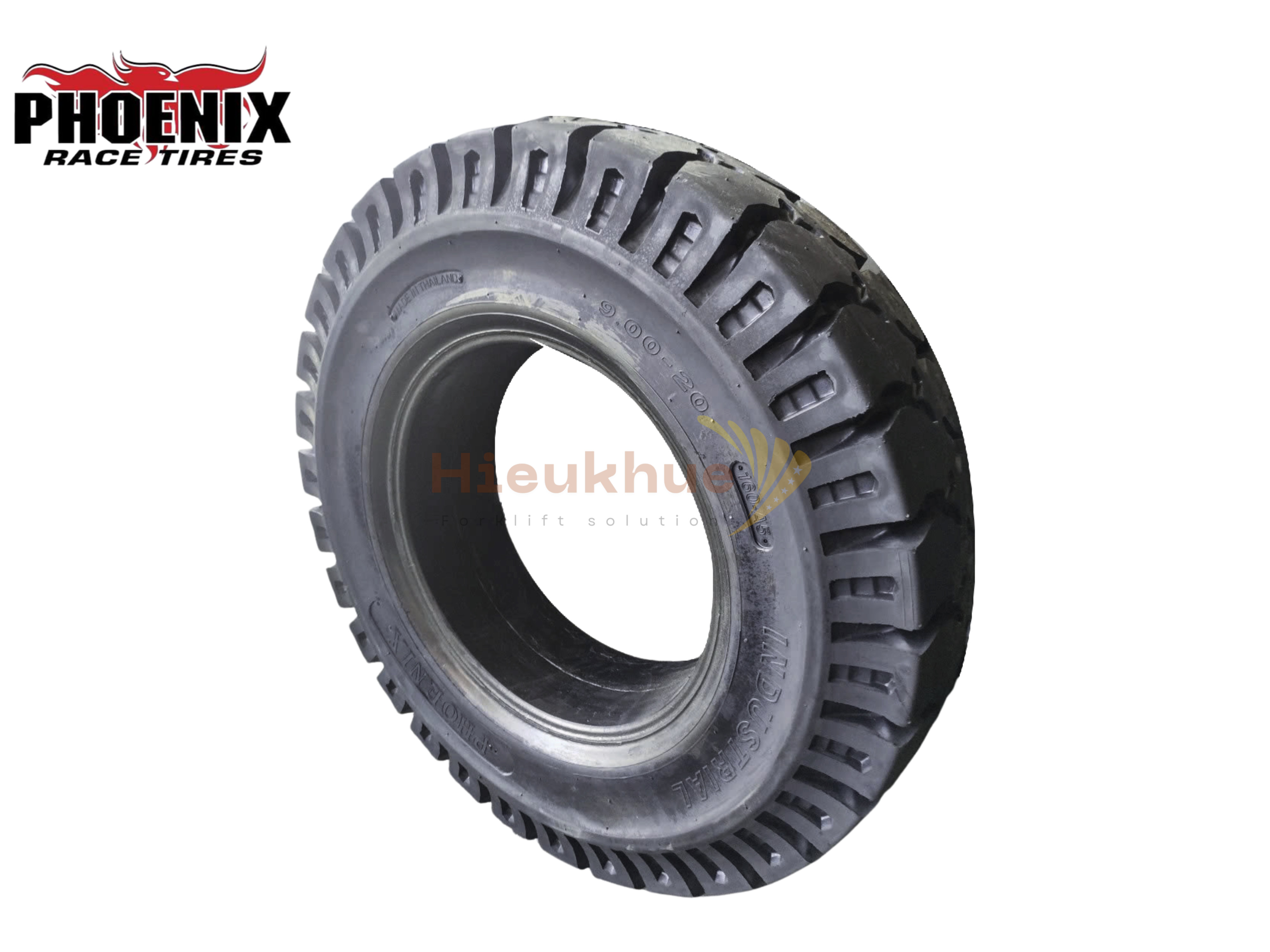 Lốp đặc xe nâng hiệu PHOENIX size 900-20 thương hiệu Thái Lan