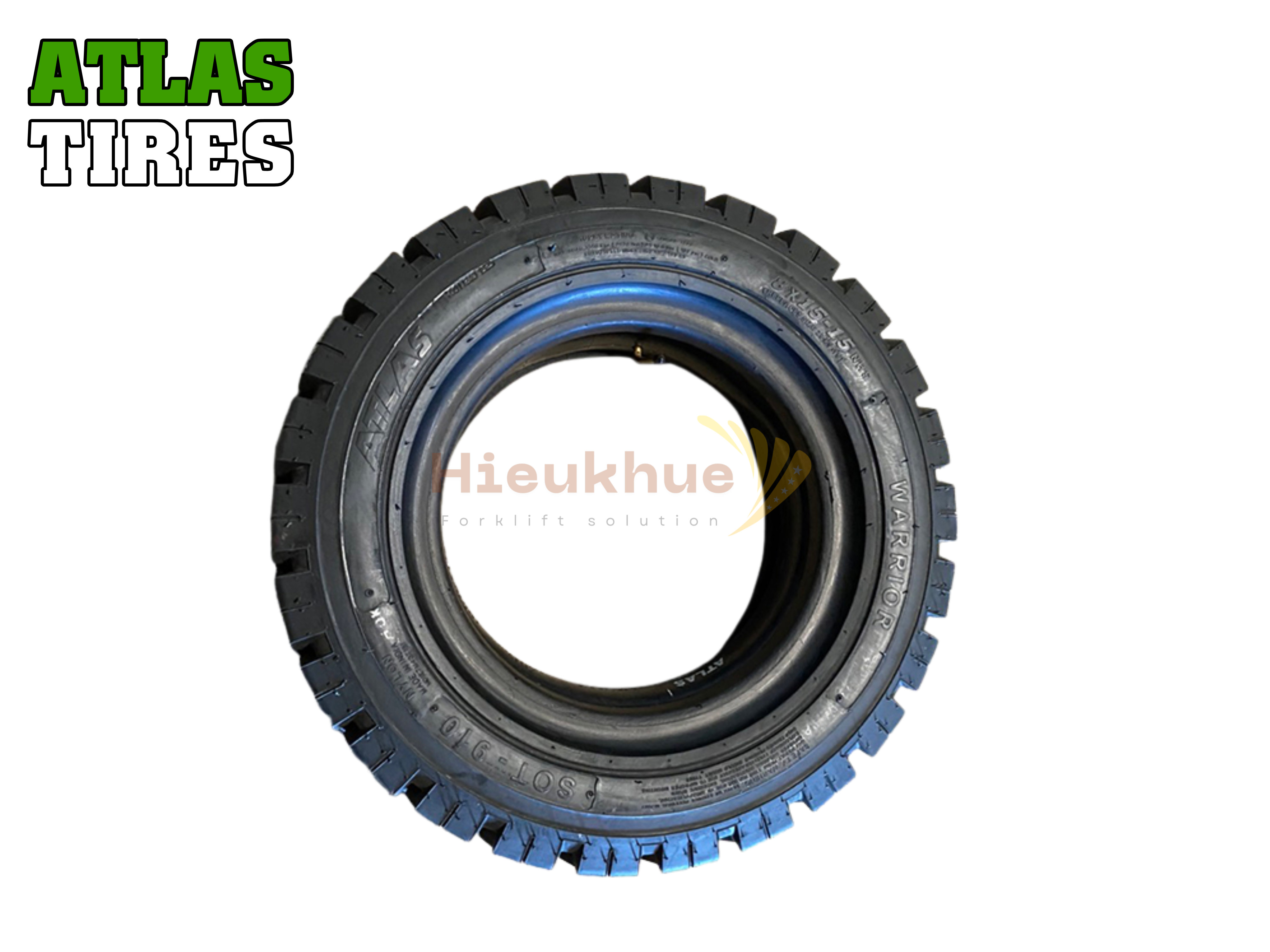 Lốp hơi xe nâng hiệu ATLAS size 815-15 (28x9-15) thương hiệu Ấn Độ