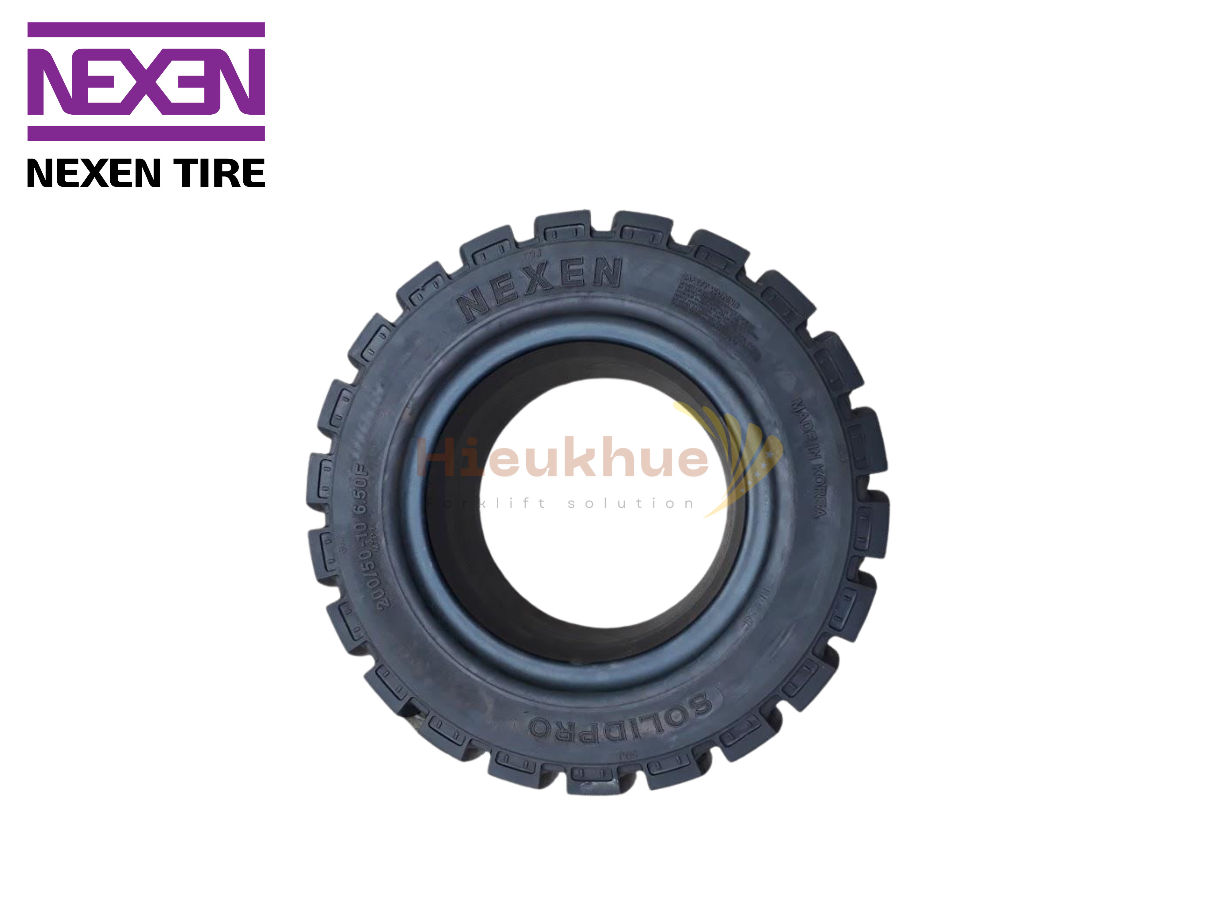 Lốp đặc xe nâng hiệu NEXEN SOLID PRO MTP size 200/50-10 Hàn Quốc
