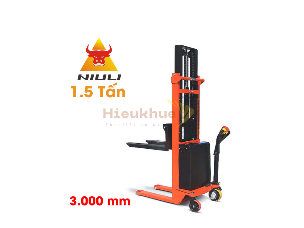 Xe nâng stacker 1.5 tấn nâng cao 3 m NIULI CTDC1530
