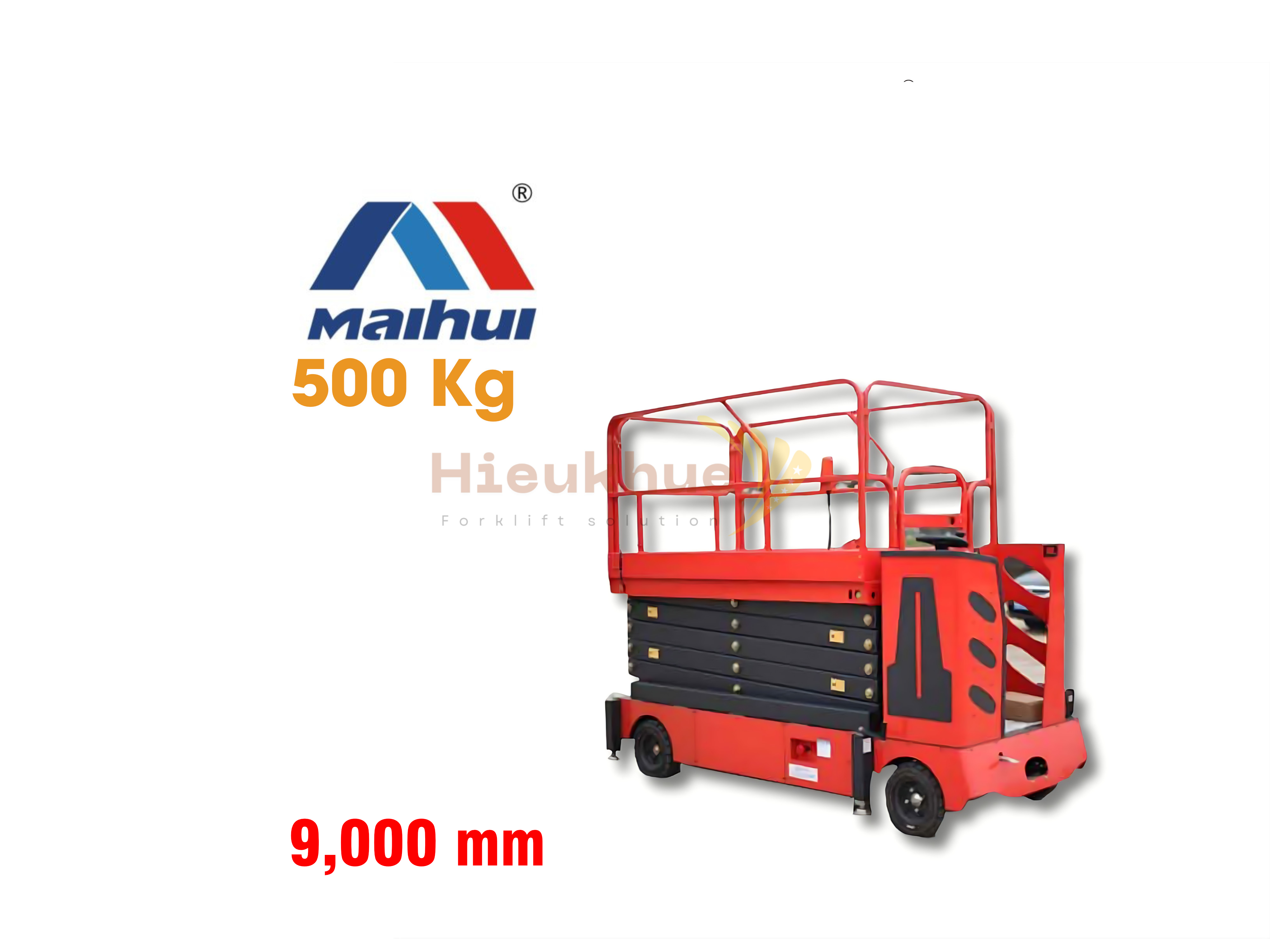 Xe thang nâng người 500 kg lên cao 9 mét MAIHUI Model SJZ0.5-9
