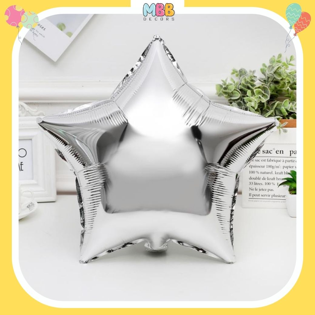 Bong Bóng Hình Ngôi Sao MiNi 12cm Màu BẠC