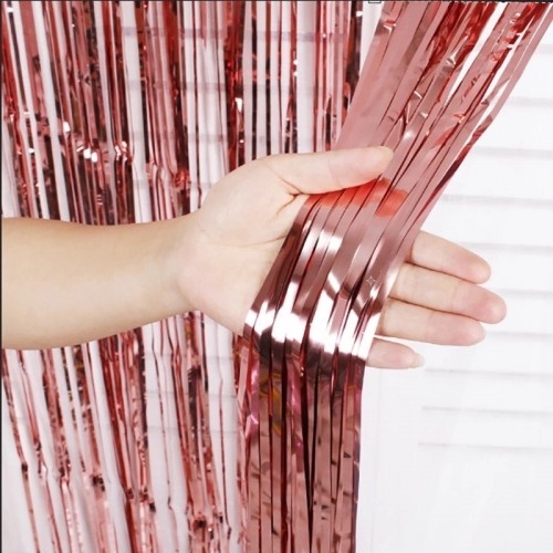 rèm kim tuyến hồng nhạt