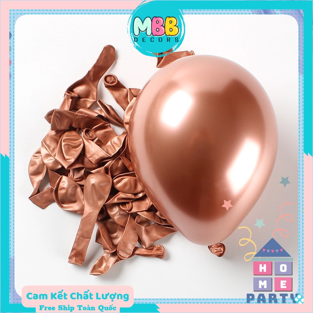 SET 100 BÓNG SIÊU NHŨ 5IN HỒNG GOLD