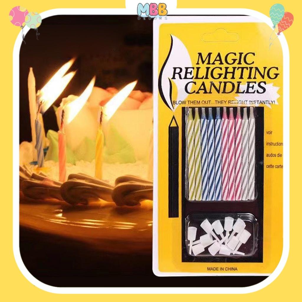 Nến Thổi Không Tắt, Nến Sinh Nhật Ma Thuật ( bộ 10 cây ) - Thổi sau 30 giây/Nến Sinh Nhật Magic