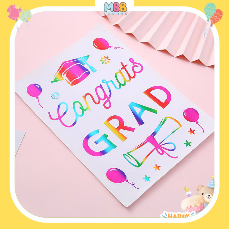 Tổng Hợp Phụ Kiện Lễ Tốt Nghiệp 2 Sticker Nhiều Màu