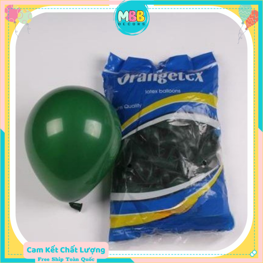 SET 100 BÓNG LÌ 24IN MÀU XANH LÁ ĐẬM