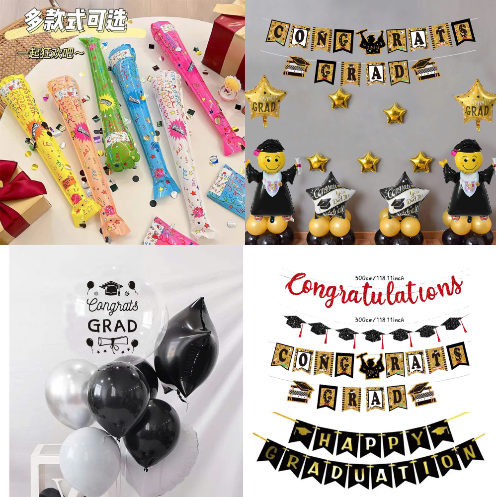 Tổng Hợp Phụ Kiện Lễ Tốt Nghiệp Sash Băng Rôn Vải Đeo Chéo, Dây Chữ Congratulations, Hộp Quà Tốt Nghiệp, Sticker Dán Bóng Nhân Dịp Lễ Tốt Nghiệp/ I Graduated/ / Graduation