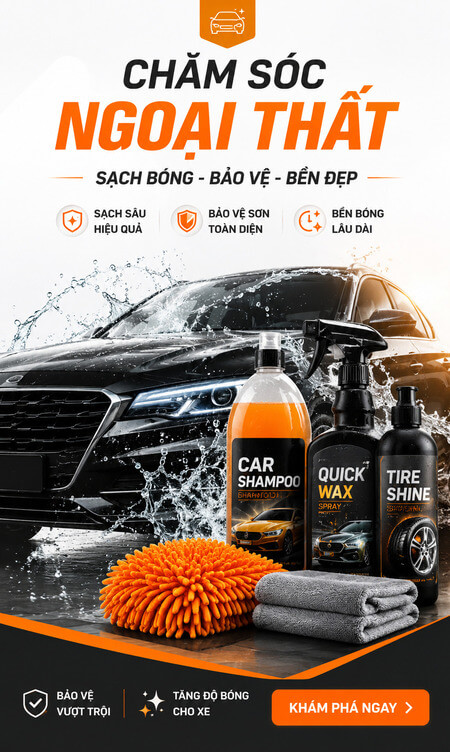 Chăm sóc xe ngoại thất hiệu quả